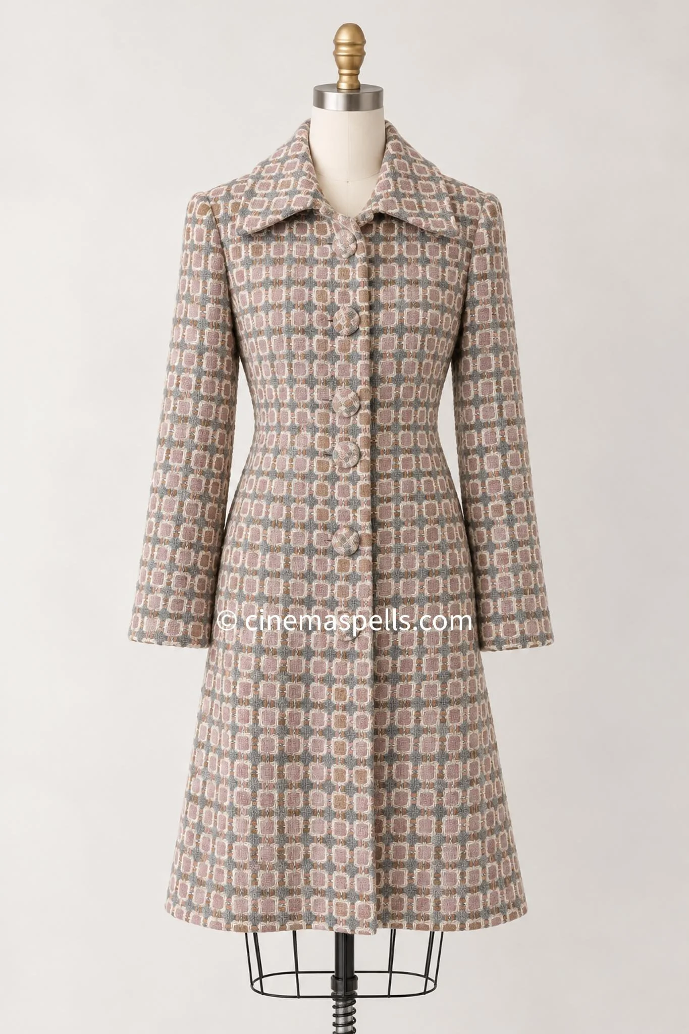 Summer The O.C. Geometric Pattern Wool Coat (US M)