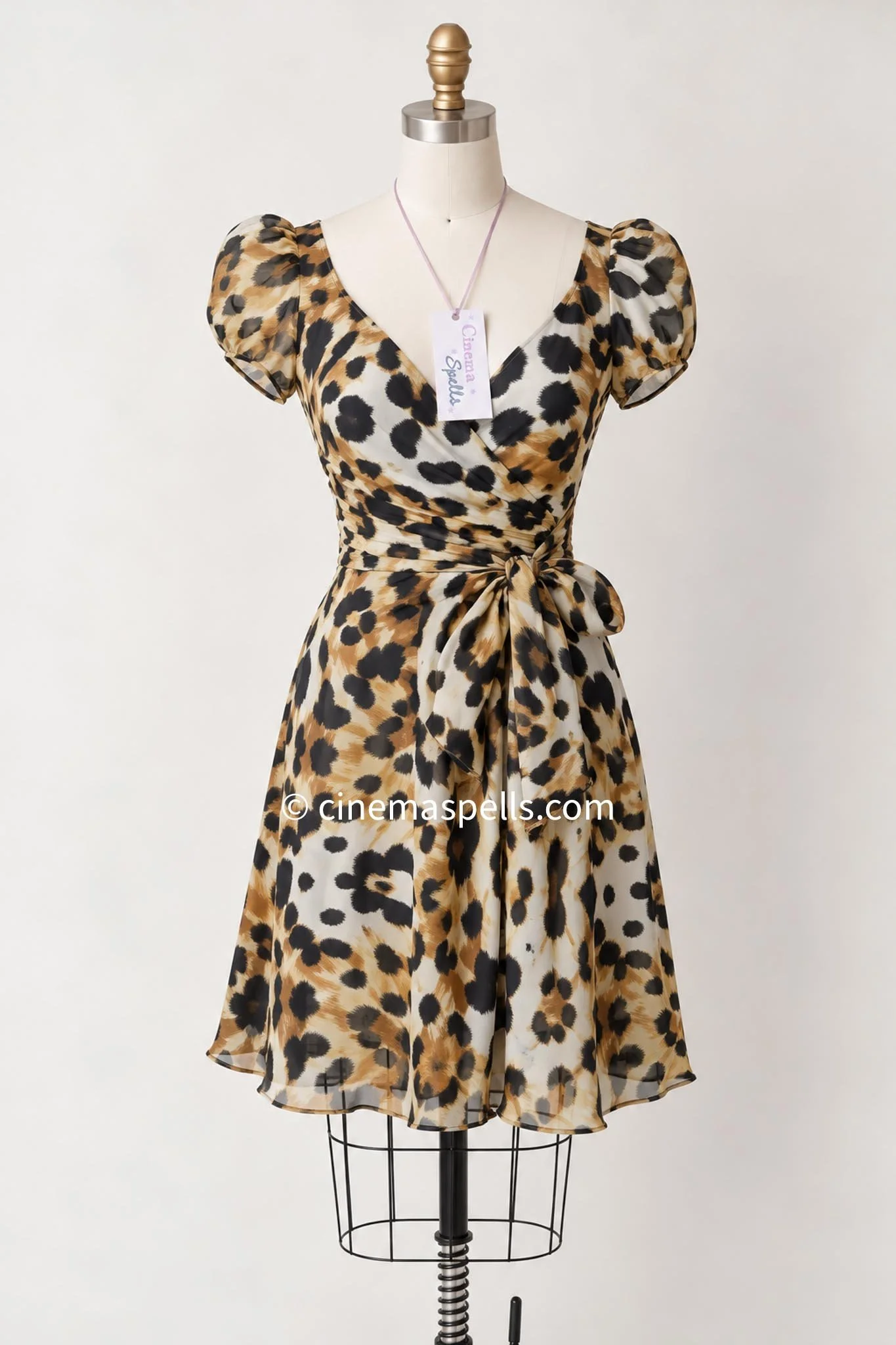 Aria Pretty Little Liars Silk Leopard Print Dress (US 10 / M)
