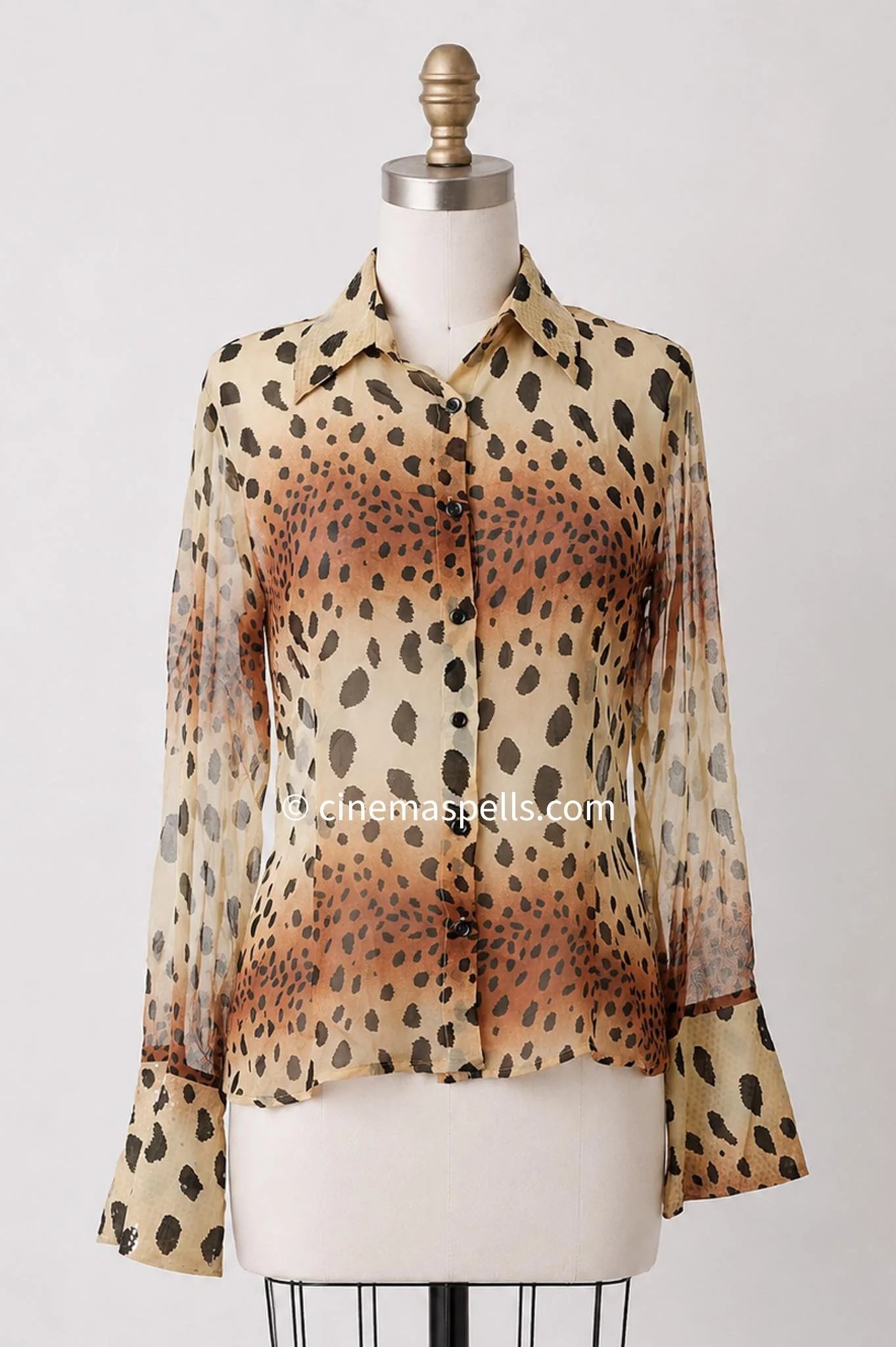 Toni Girlfriends Sheer Animal Print Blouse (US M)