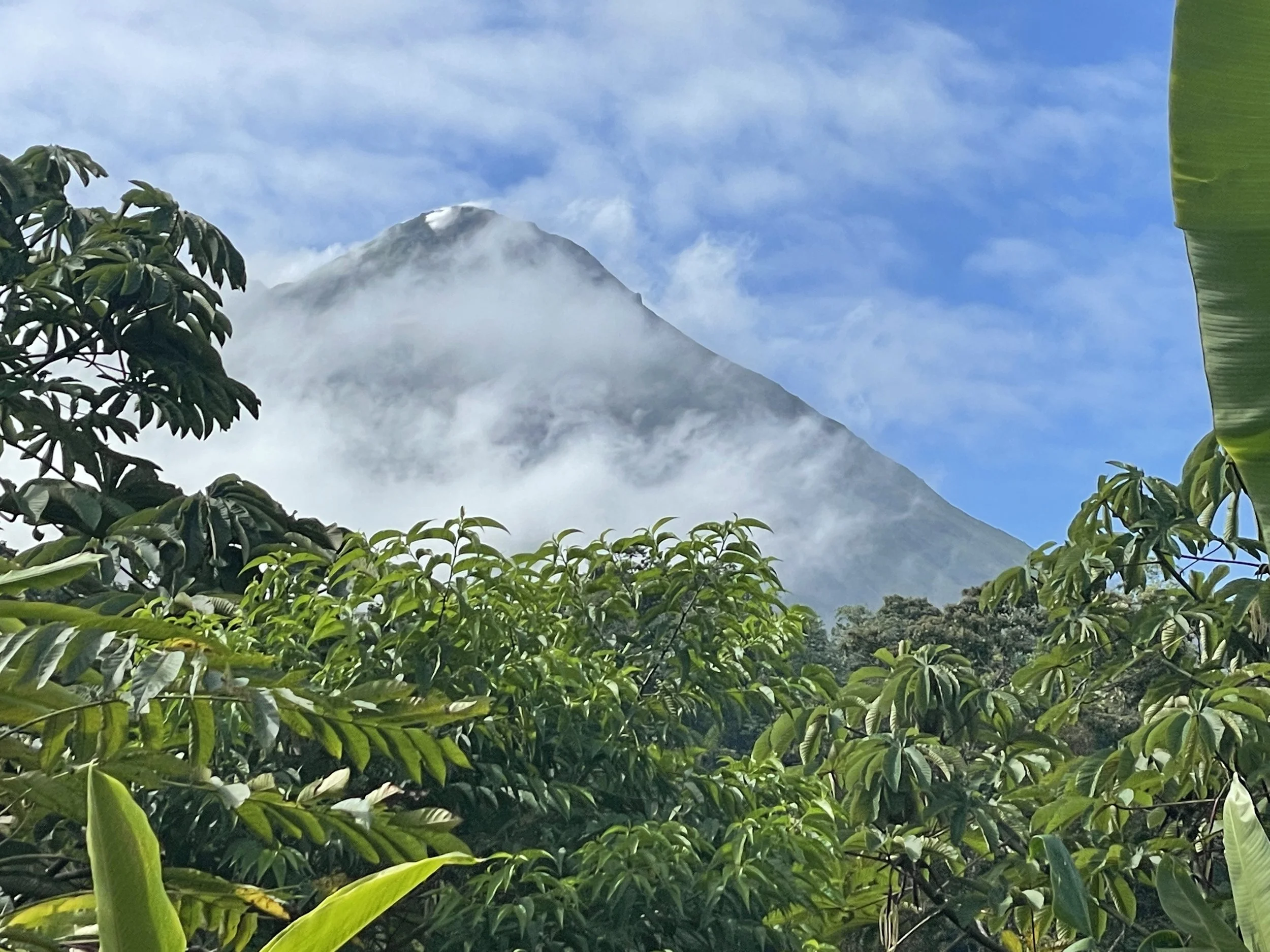  So cool every morning to watch the clouds clear and show the spectacular beauty of the volcano.  It seems like a bit of a past time waiting to see the very top appear.  We were lucky to see EVERYDAY :) 