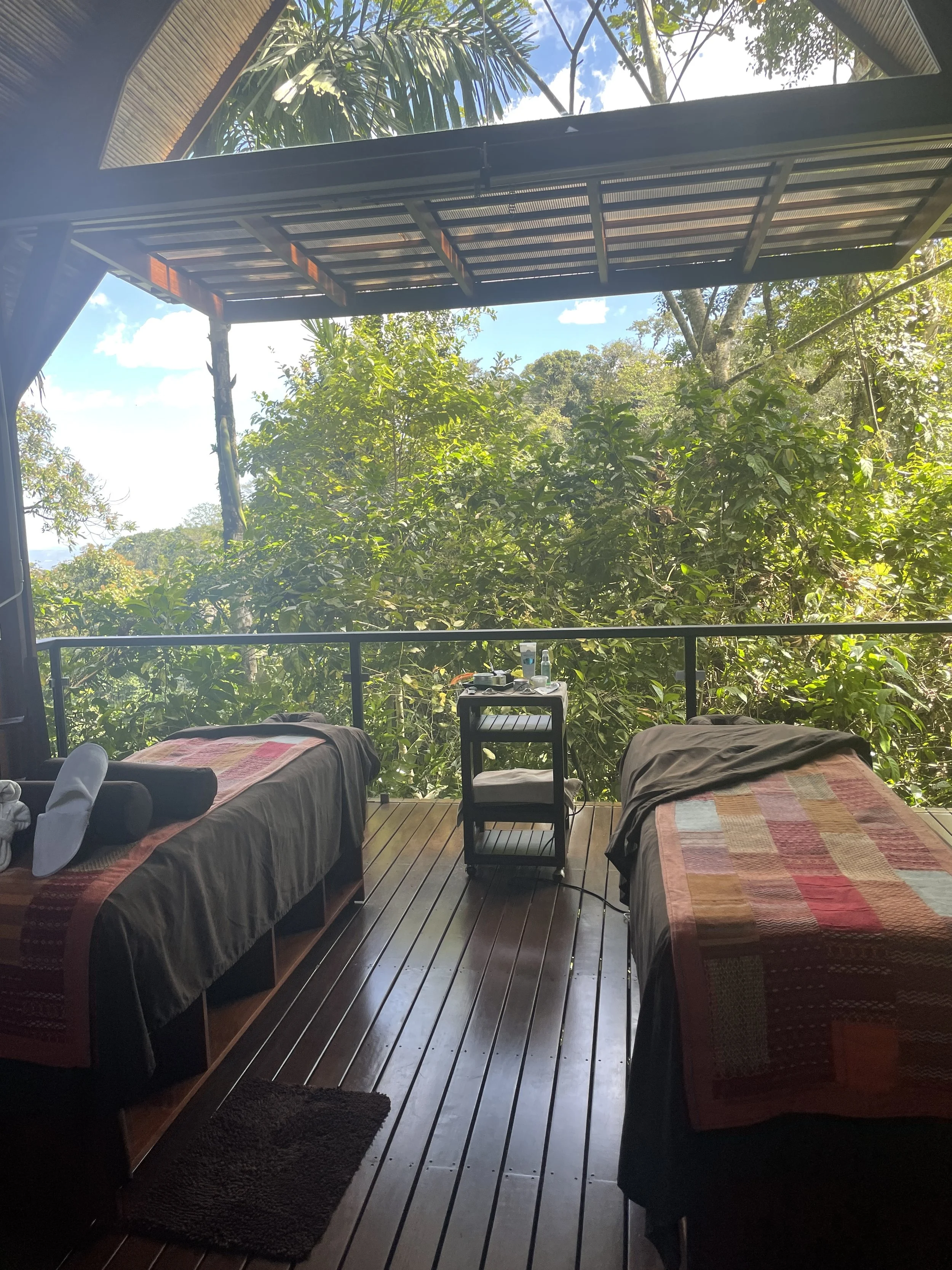  I believe the best massage of my life.  So many beautiful sounds of nature and a lovely breeze blowing through casita.  Was suppose to be a couple massage….I saw no good reason why both of us needed to miss it :) 