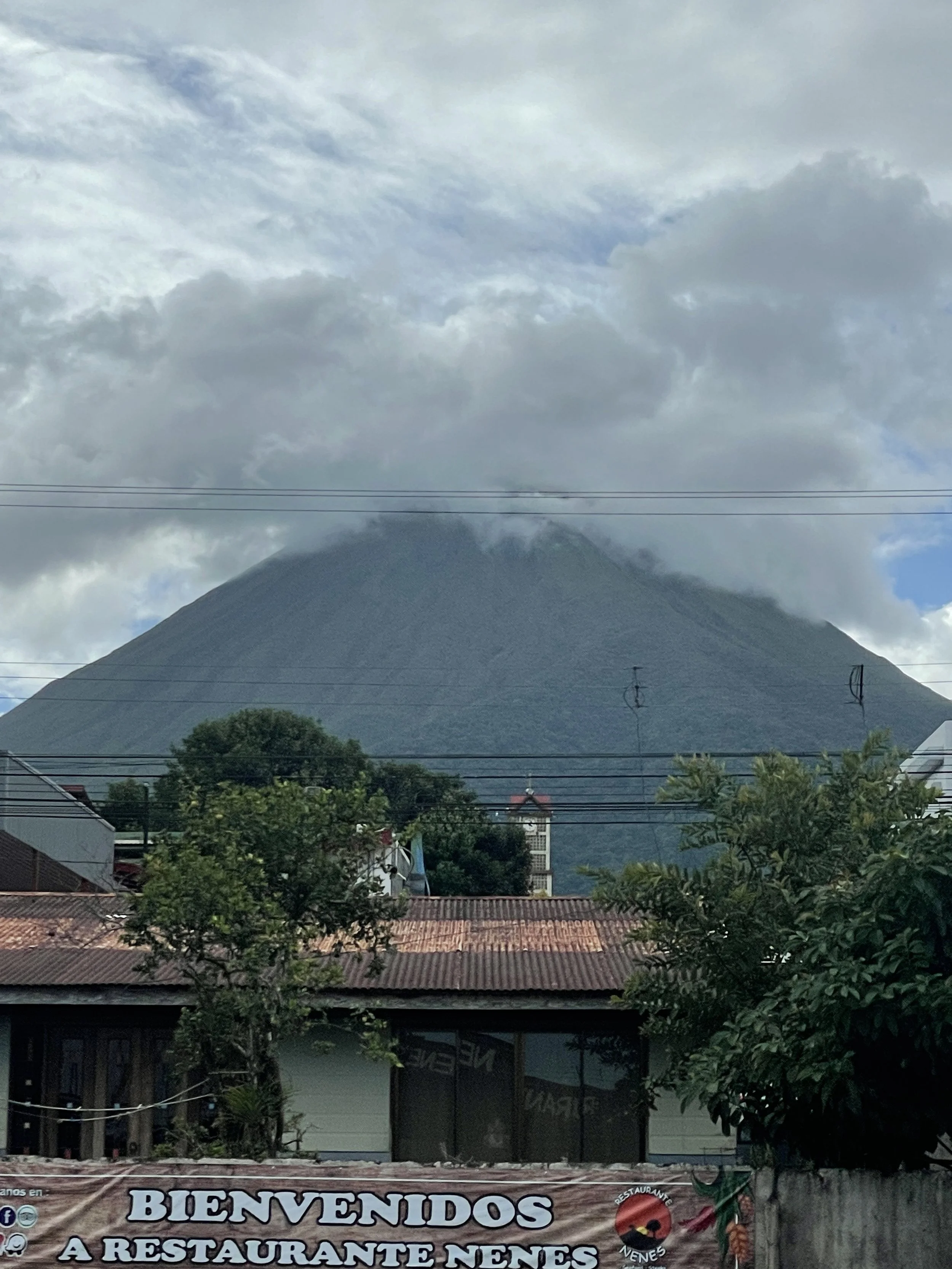  Wonderful fresh fish lunch with a view of the volcano even in the middle of town….it’s huge! 