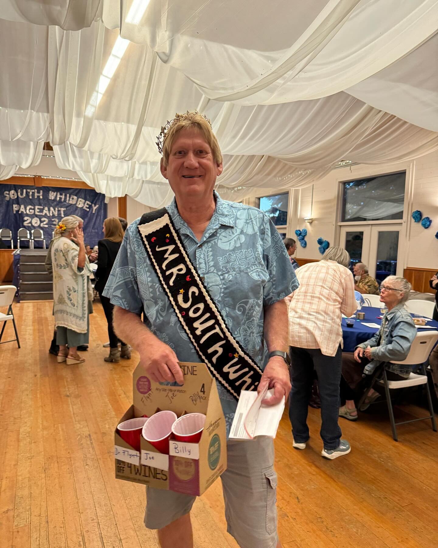 Mr South Whidbey 2022, John LaVassar, is getting ready to crown our next King!