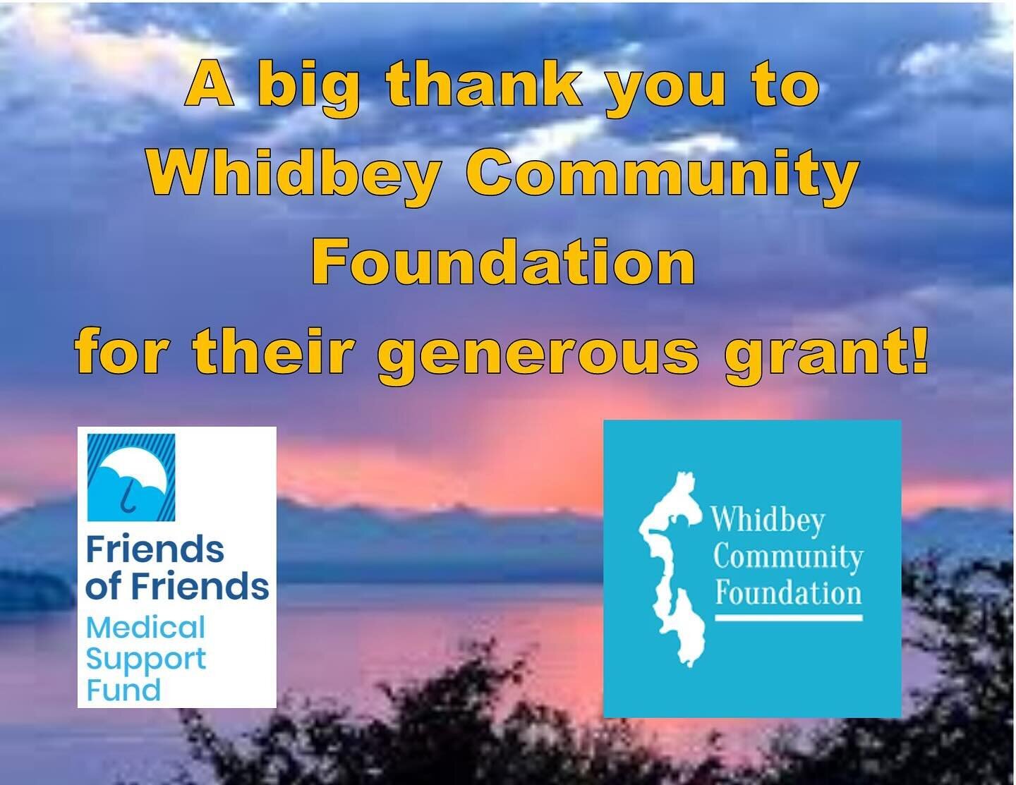 Thank you Whidbey Community Foundation! We appreciate your support and efforts to keep our community healthy and happy!