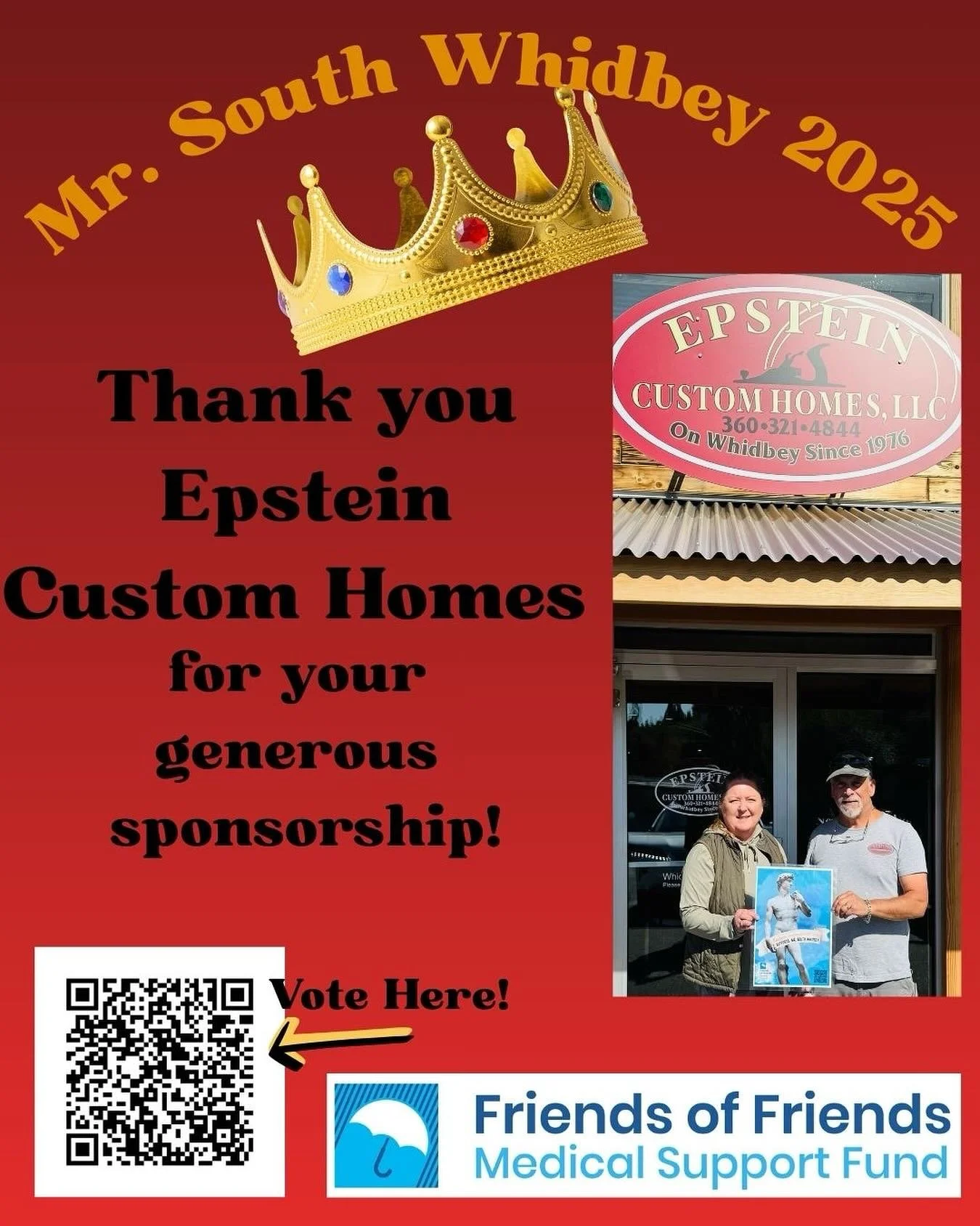 Thank you Epstein Custom Homes! You are helping us build our community!