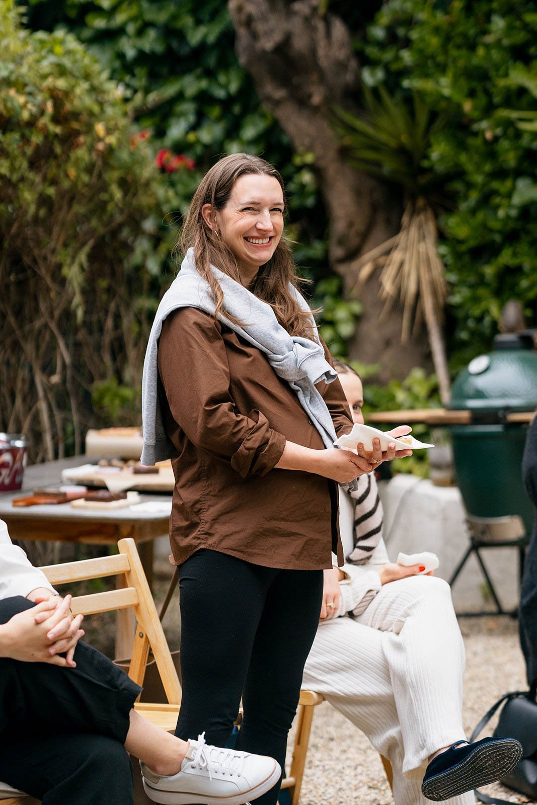 pregnant mom enjoyin in person event hosted by mysha