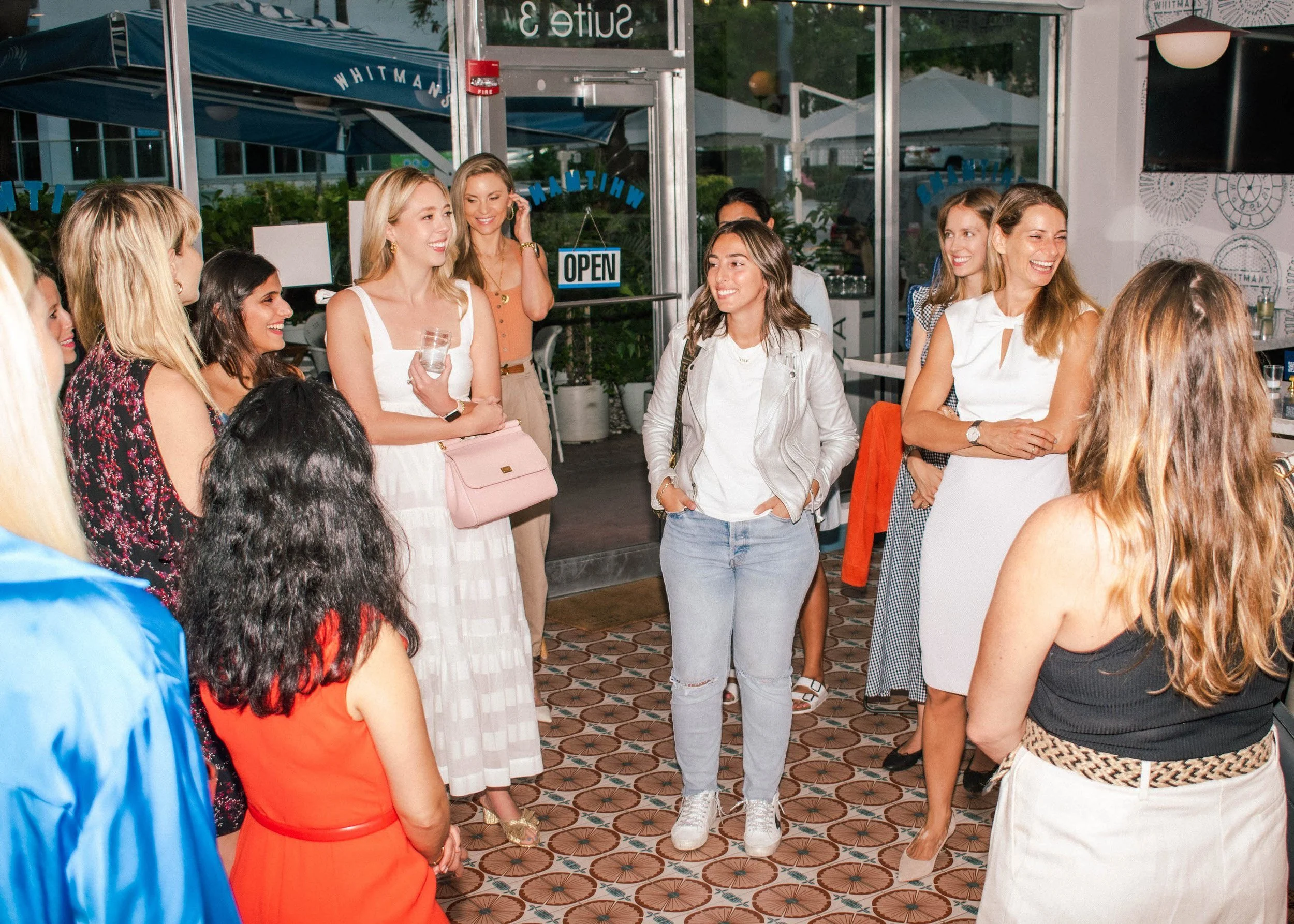 trendy moms at local miami mom group event with mysha