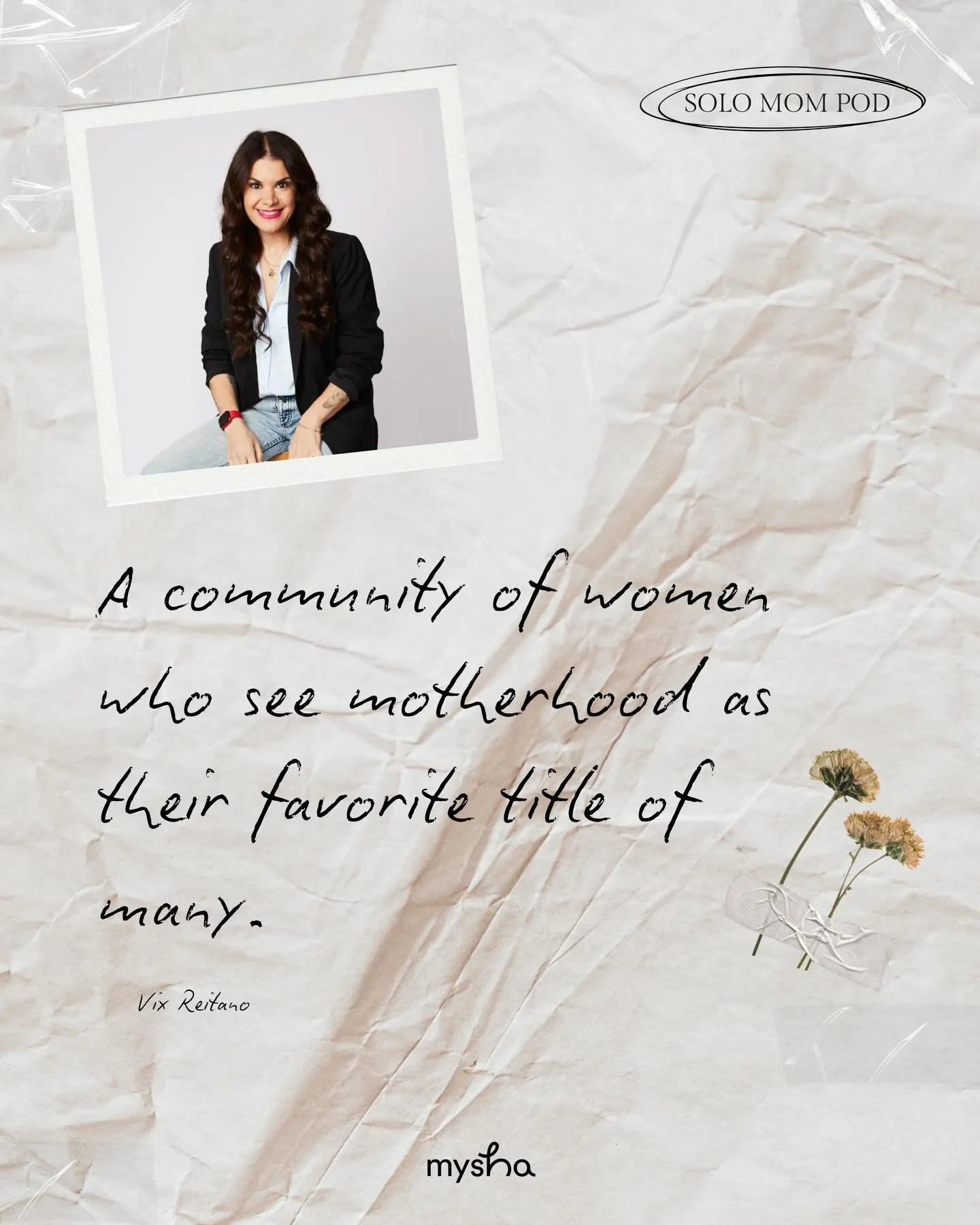 The Solo Mom Pod 🤍
Today we&rsquo;re highlighting two moms from our Independent Mom Pod: @brookewelsch and @vixreitano.

Mysha is a community for all journeys to motherhood&mdash;every path, every story, every version of becoming. A place where inde