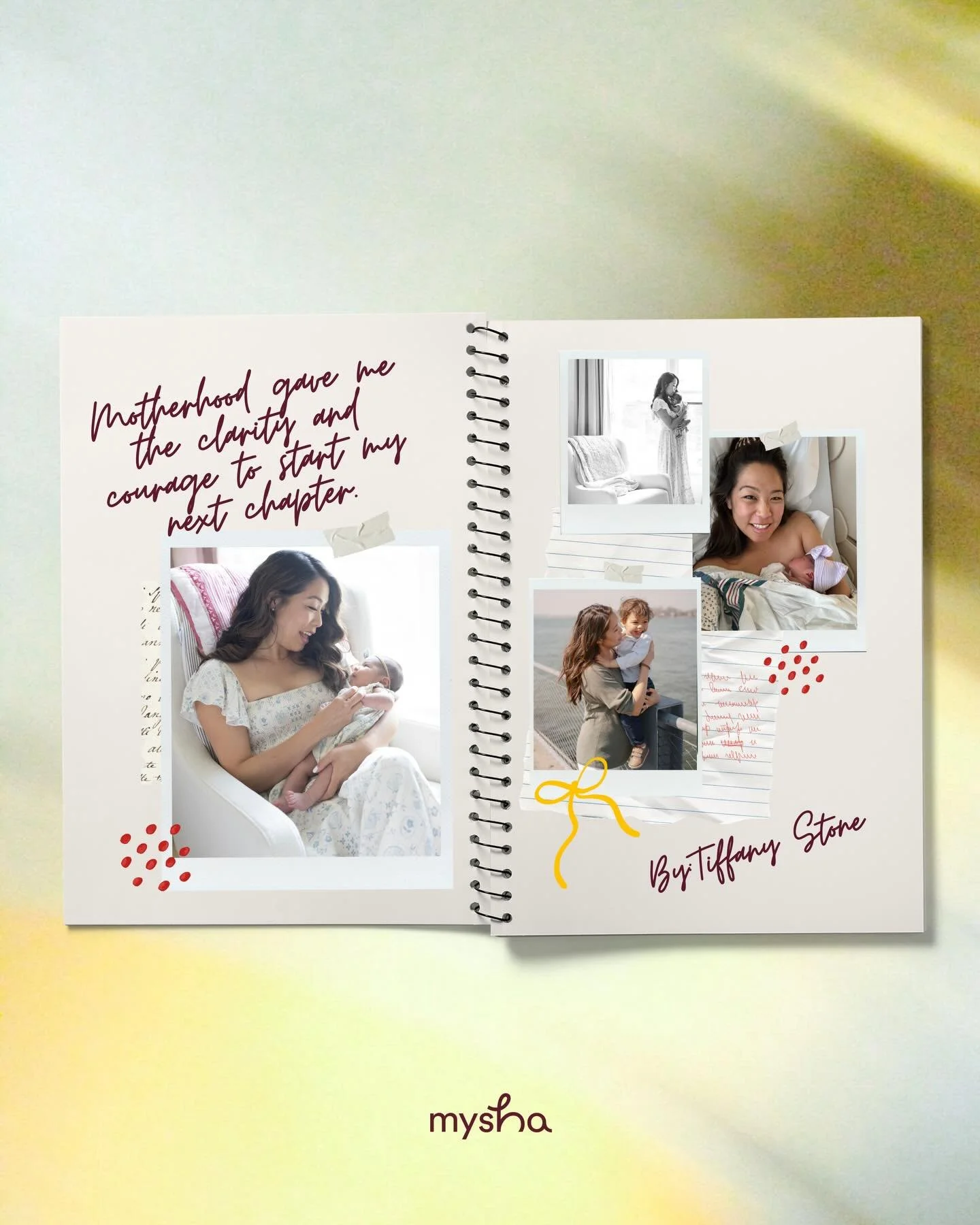 Mysha Mom Tiffany Stone (@tffstone) shares how motherhood brought unexpected clarity and the courage to intentionally step away from a successful career to create space for the next chapter she is building in hospitality.

A reflection on motherhood,