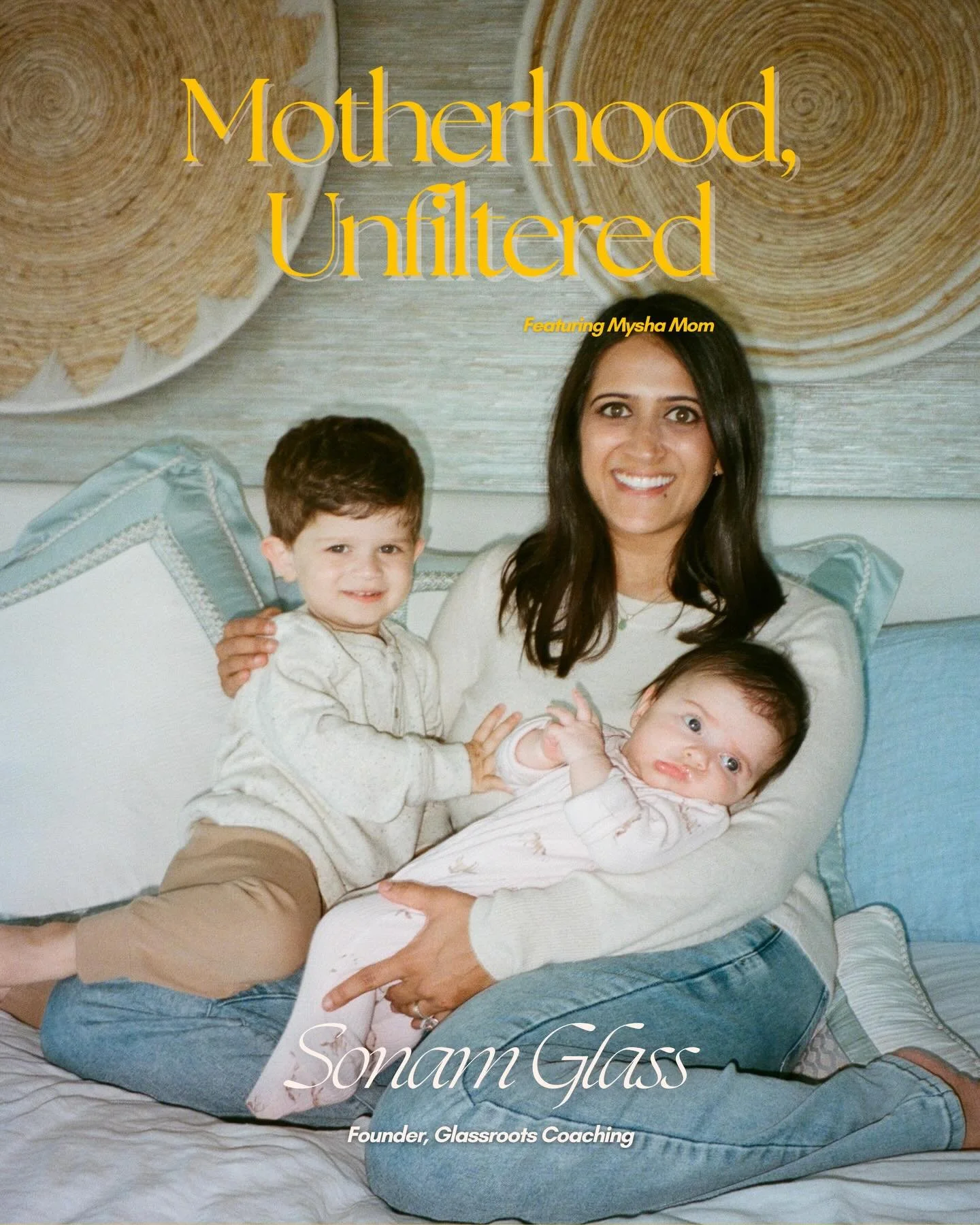 Miami-based Mysha Mom Sonam Glass (@sonamikhubani), founder of @glassrootscoaching, reflects on the quiet moments she wishes she could bottle forever, the unexpected grief of moving from one child to two, and the way motherhood reveals parts of ourse