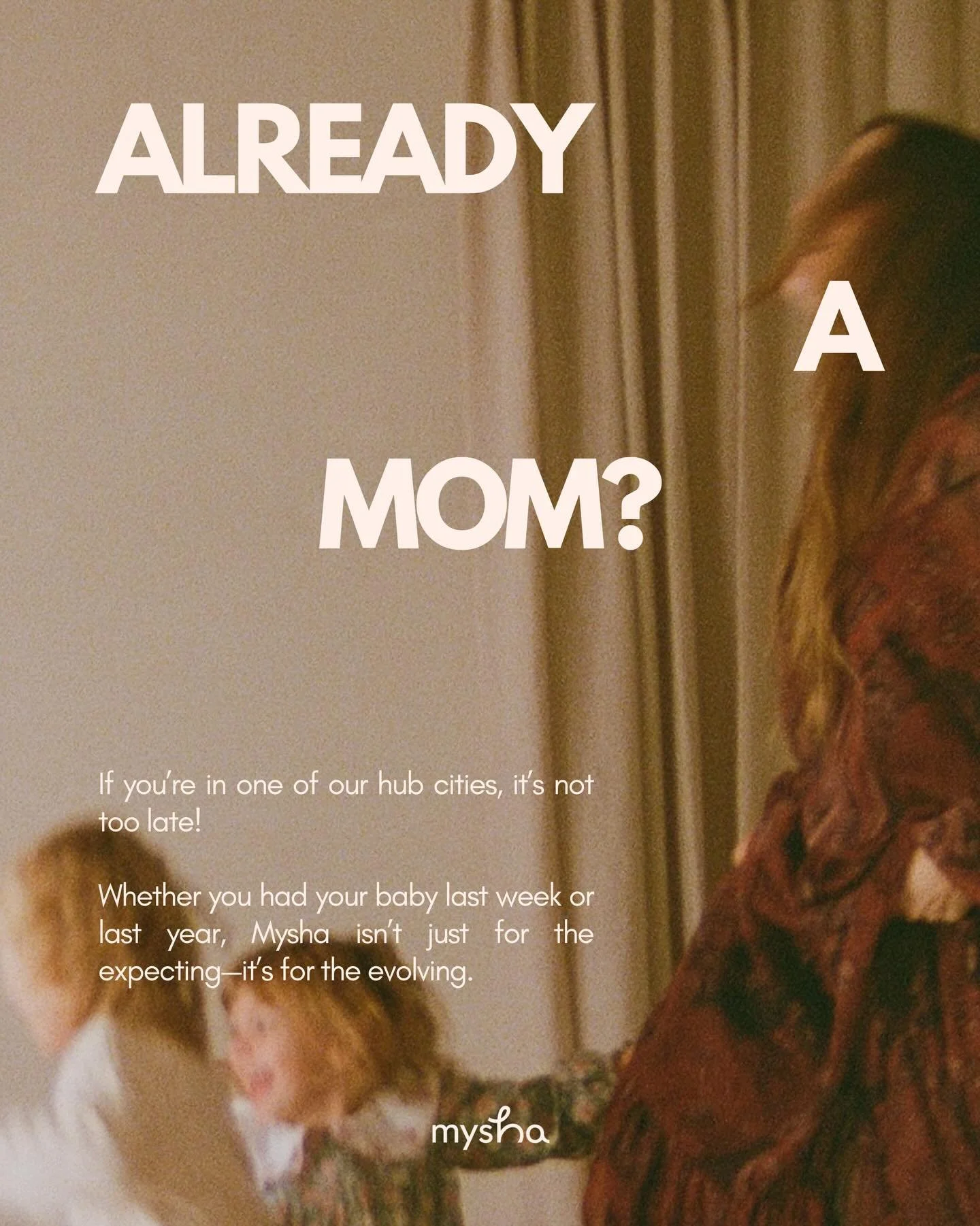 Already a mom?

Mysha isn&rsquo;t just for pregnancy, it&rsquo;s for what comes after. Because most women don&rsquo;t realize they need support until they&rsquo;re already in it. Our pods bring together women across early motherhood with one goal: re