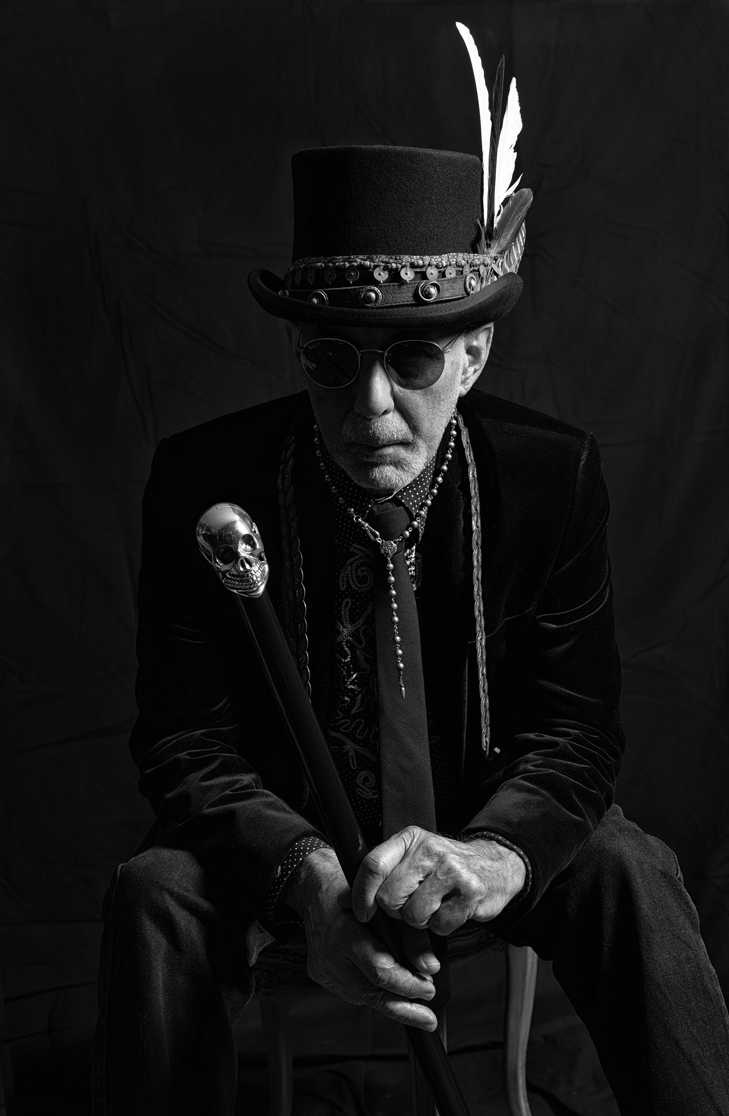 Rick Melick, Australian blues keyboardist and pianist, in a vintage portrait
