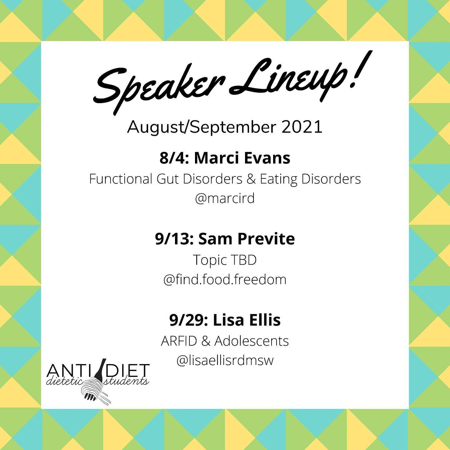 Hi everyone! We are so excited to host these amazing speakers for you in August and September! You can join our meetings by clicking the link in our bio and filling out the form.
&bull;
Check out the speakers here:
@marcird
@find.food.freedom
@lisael