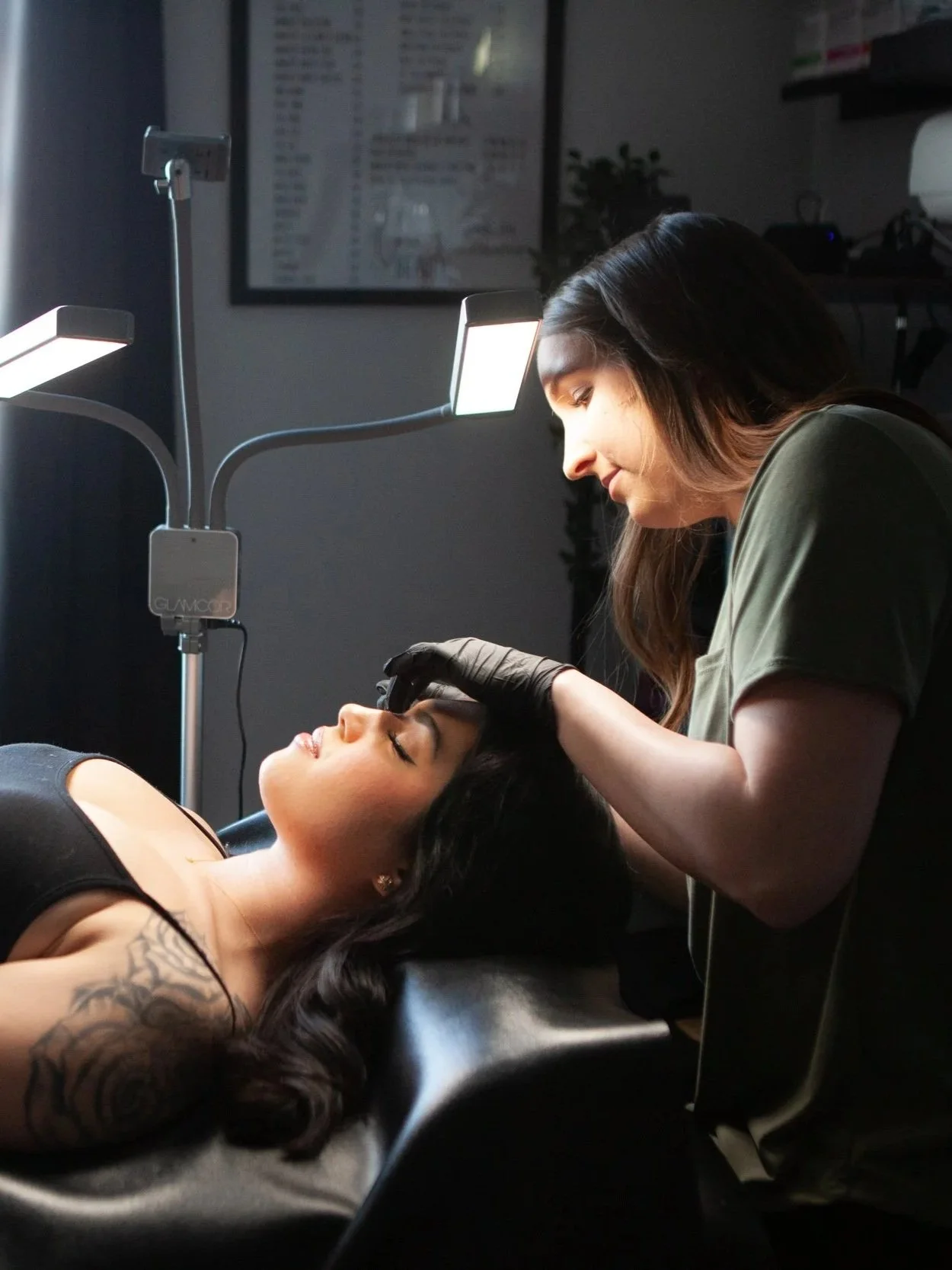 brow and lash service at cheers beauty