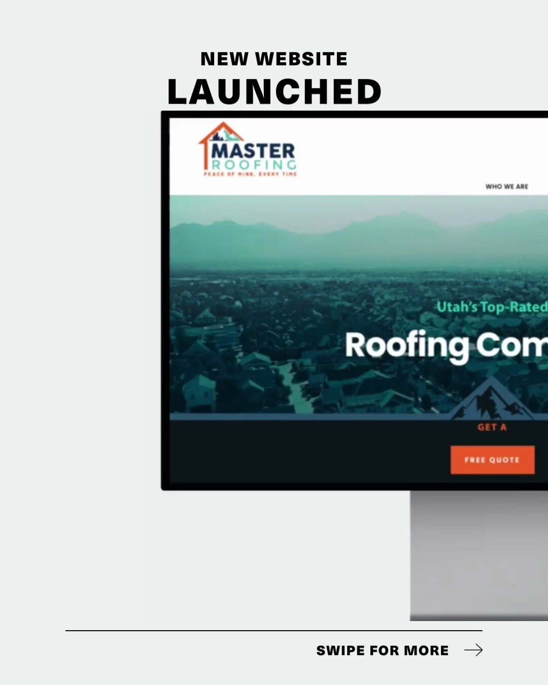 Master Roofing is the best roofing company in Utah. Their new website needed to showcase their services, their simple process, and convert traffic into leads. Mission accomplished 😎 

#webdesign&nbsp;#squarespace&nbsp;#welovewebdesign&nbsp;#webdesig