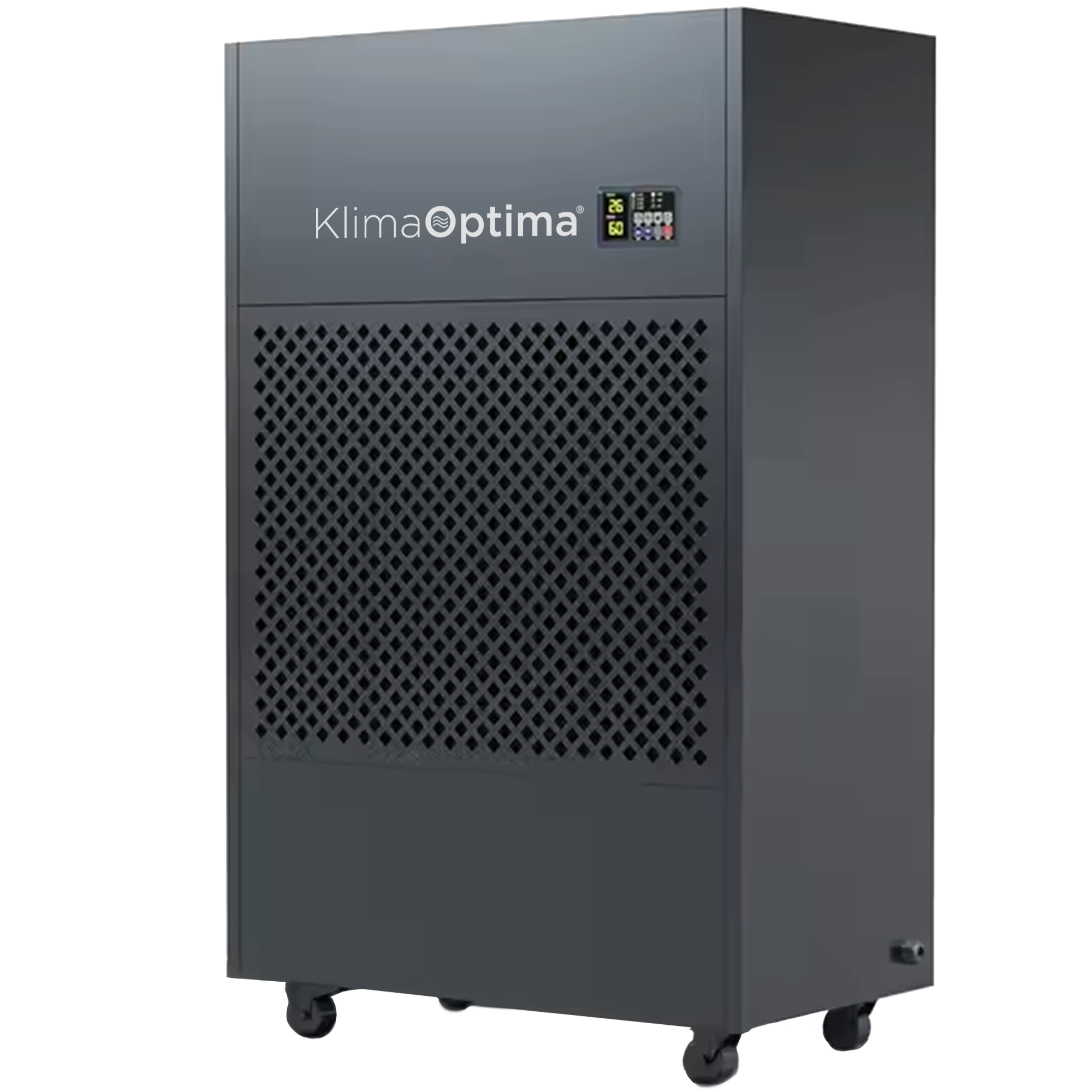 Klima Optima KHP-20S industrial dehumidifier – high-capacity industrial grade moisture control unit with durable black housing.
