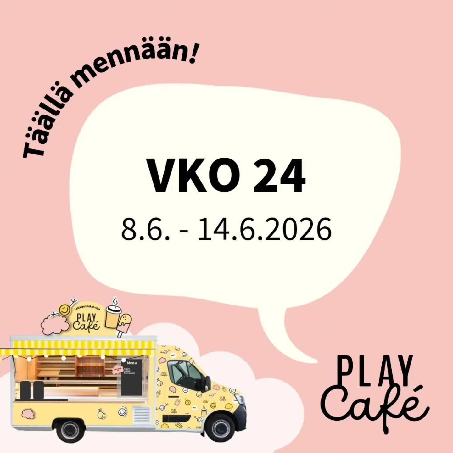 Play Caf&eacute;-leikkipuistokahvilat liikkeell&auml; 8.6.-14.6.2026 ☀️

J&auml;lleen on luvassa ihania tapahtumia ja puistoja, sek&auml; upeita musiikkiesityksi&auml; pitkin viikkoa!

🌱 Maanantaina kurvaillaan viikon alkajaisiksi Latokasken asukasp