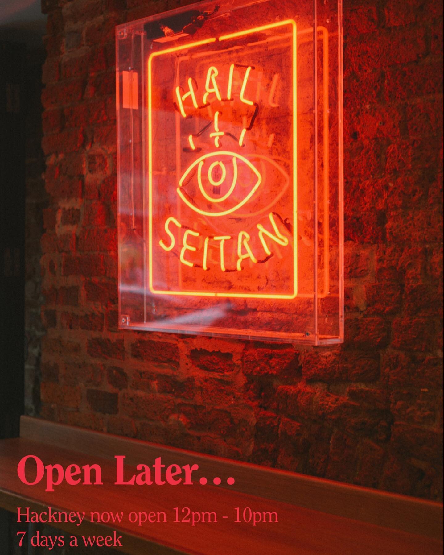 Hey you creatures of the night, Hackney is now open until 10pm 7 days a week, use it or lose it.