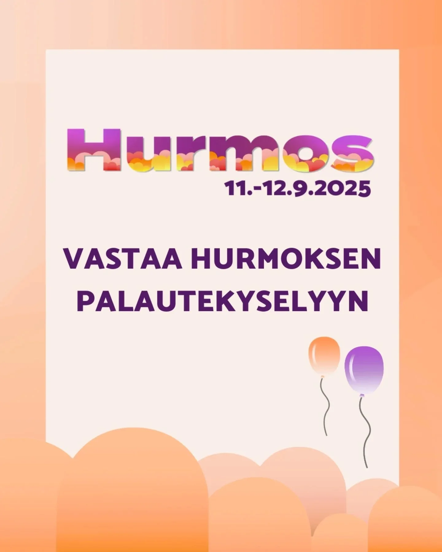 Kuulisimme mielell&auml;mme palautetta t&auml;m&auml;n vuoden Hurmoksesta!

Palautekysely on avoinna perjantaihin 26.9. saakka. Linkin kyselyyn l&ouml;yd&auml;t Instagram-tilimme biosta. Kaikkien vastaajien kesken arvotaan 5 kpl Starin leffalippuja!