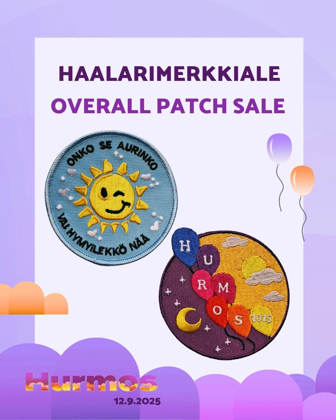 Onko sinulla viel&auml; Hurmoksen haalarimerkit hankkimatta?🤔 Jos vastauksesi kysymykseen on kyll&auml;, niin k&auml;yh&auml;n ostamassa omasi nyt alennettuun hintaan OYY:n toimistolta tai OSAKOn palvelupiste Sluupista aukioloaikojen puitteissa!🤩

