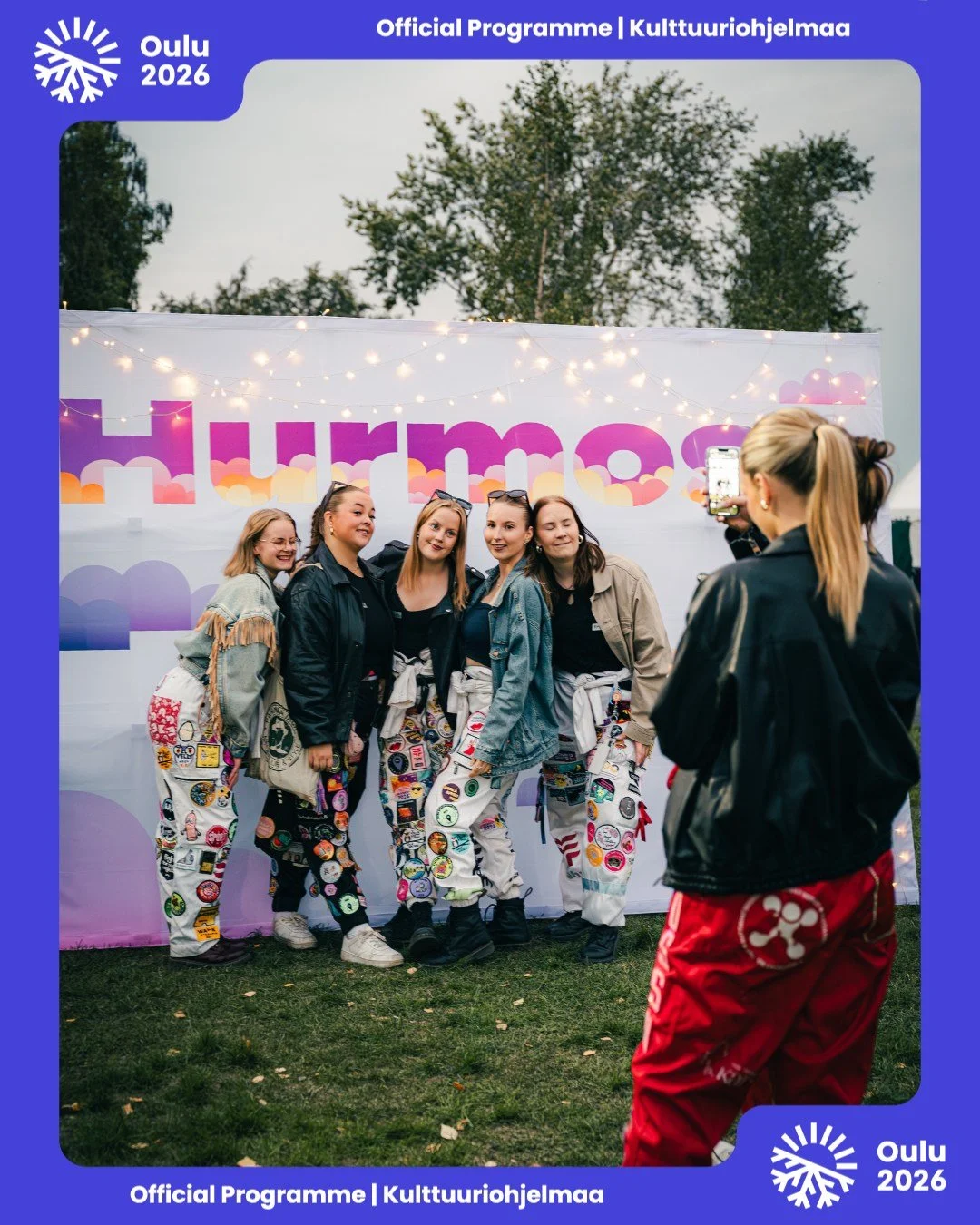 Hurmos on osa Oulu2026-kulttuuriohjelmaa ja kulttuuri-ilmastonmuutosta!💜

Oulu on Euroopan kulttuurip&auml;&auml;kaupunki vuonna 2026, yhdess&auml; 39 pohjoisen kunnan kanssa. Tarjolla on maailmanluokan el&auml;myksi&auml; l&auml;helt&auml;, kaukaa 