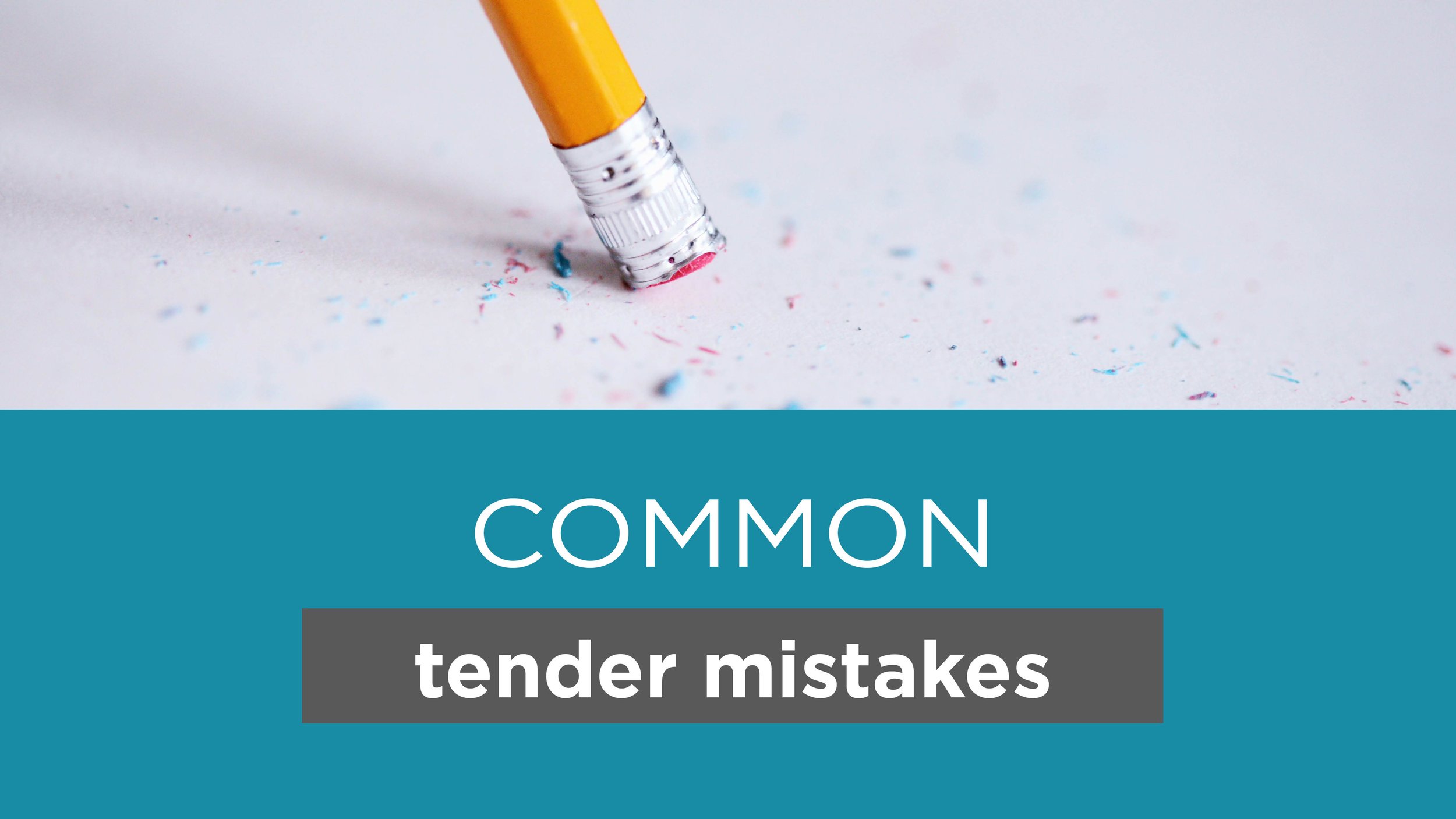 Common tendering mistakes we see