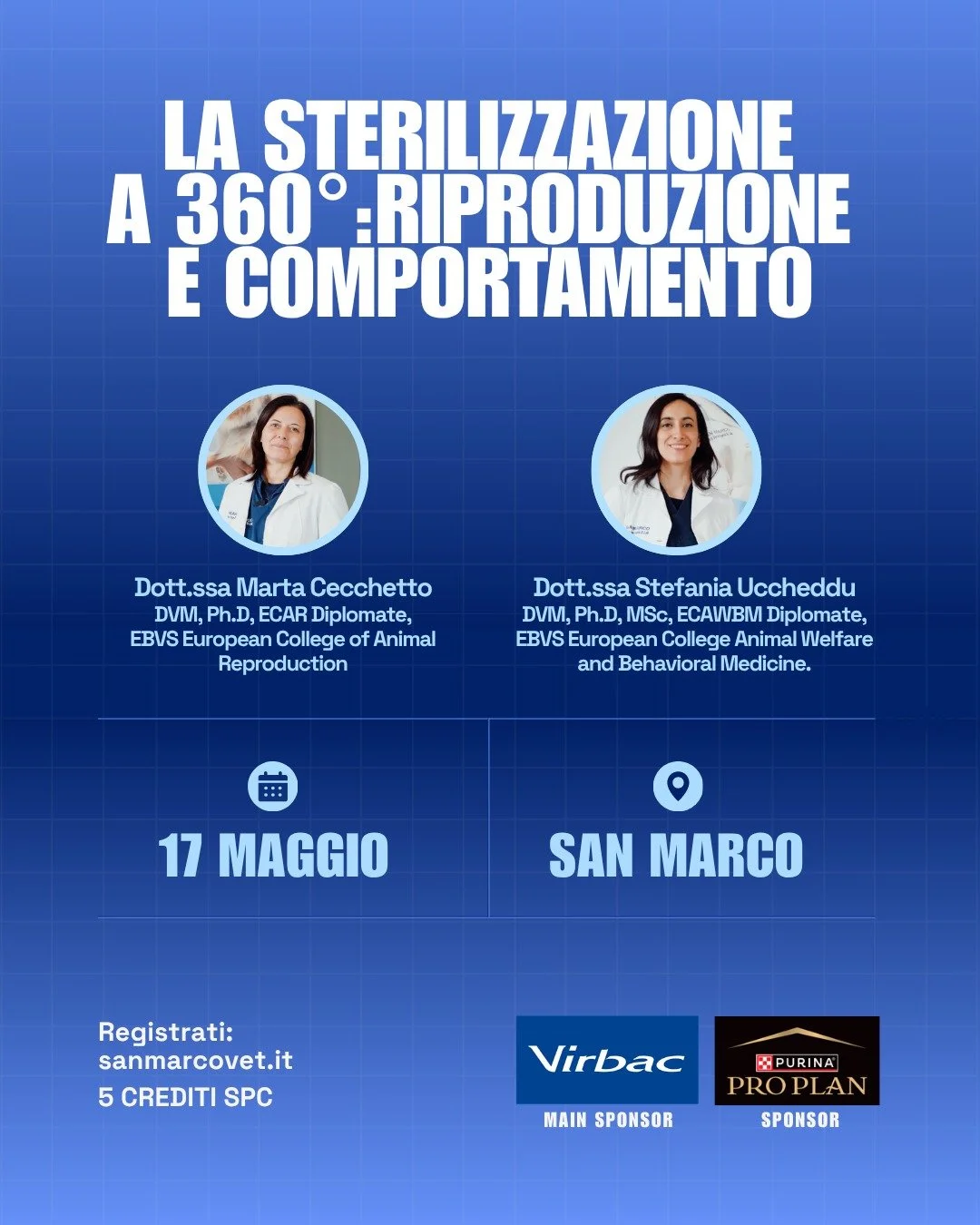 Manca meno di una settimana a questa giornata formativa dedicata a un tema sempre pi&ugrave; centrale nella pratica clinica veterinaria: la sterilizzazione come scelta consapevole, personalizzata e basata sulle evidenze scientifiche.

Durante l&rsquo