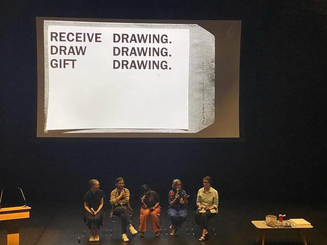 Receive Drawing. Draw Drawing. Gift Drawing. Symposium at Leeds School of Art.