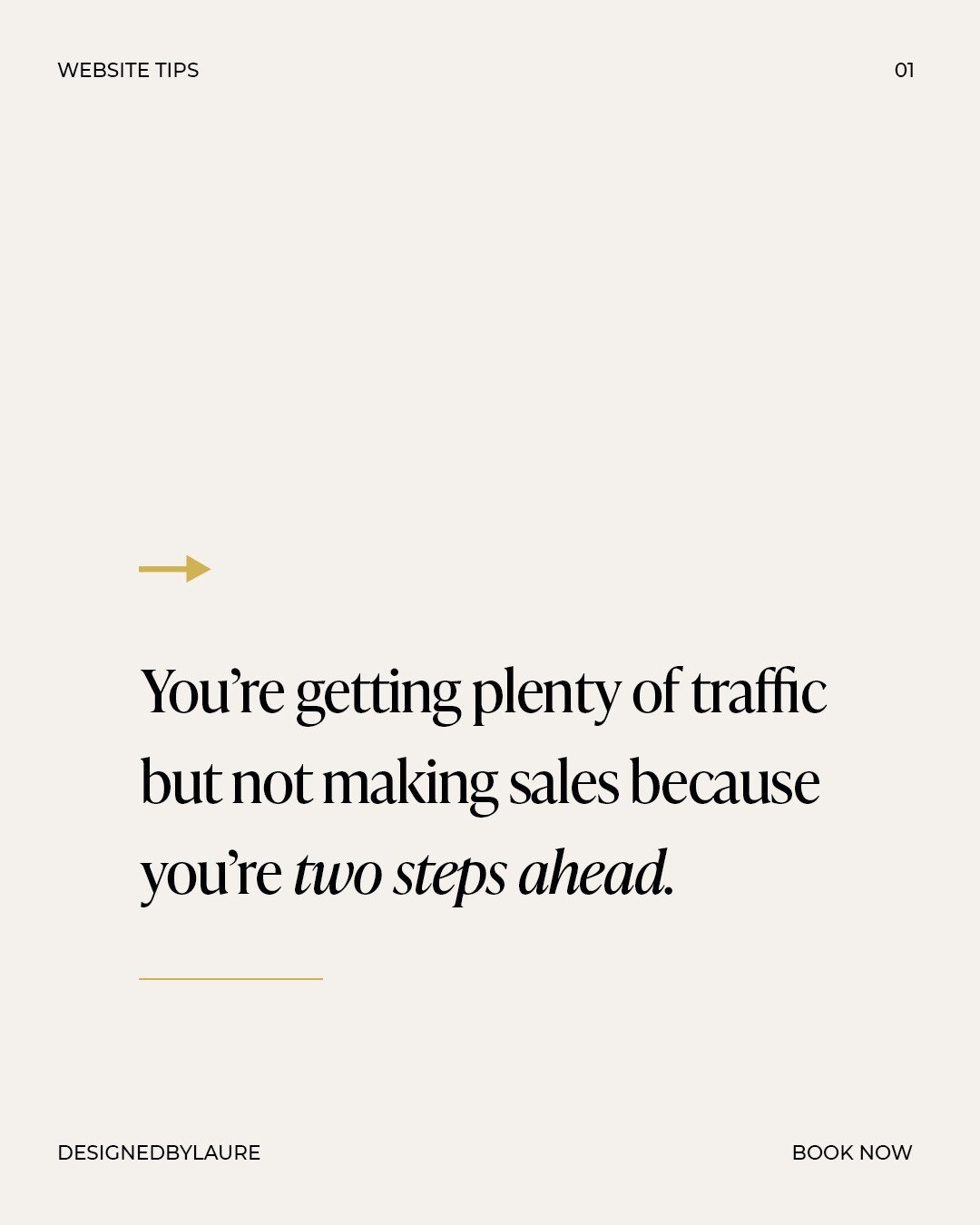 I know you're working hard, make sure it's worth it ✨️⁠
⁠
If you're experiencing:⁠
-Very few returning visitors.⁠
-Having to run discounts to make sales.⁠
-Not really knowing what's making an impact.⁠
⁠
Then I can help. 👋⁠
⁠
By working on your websi