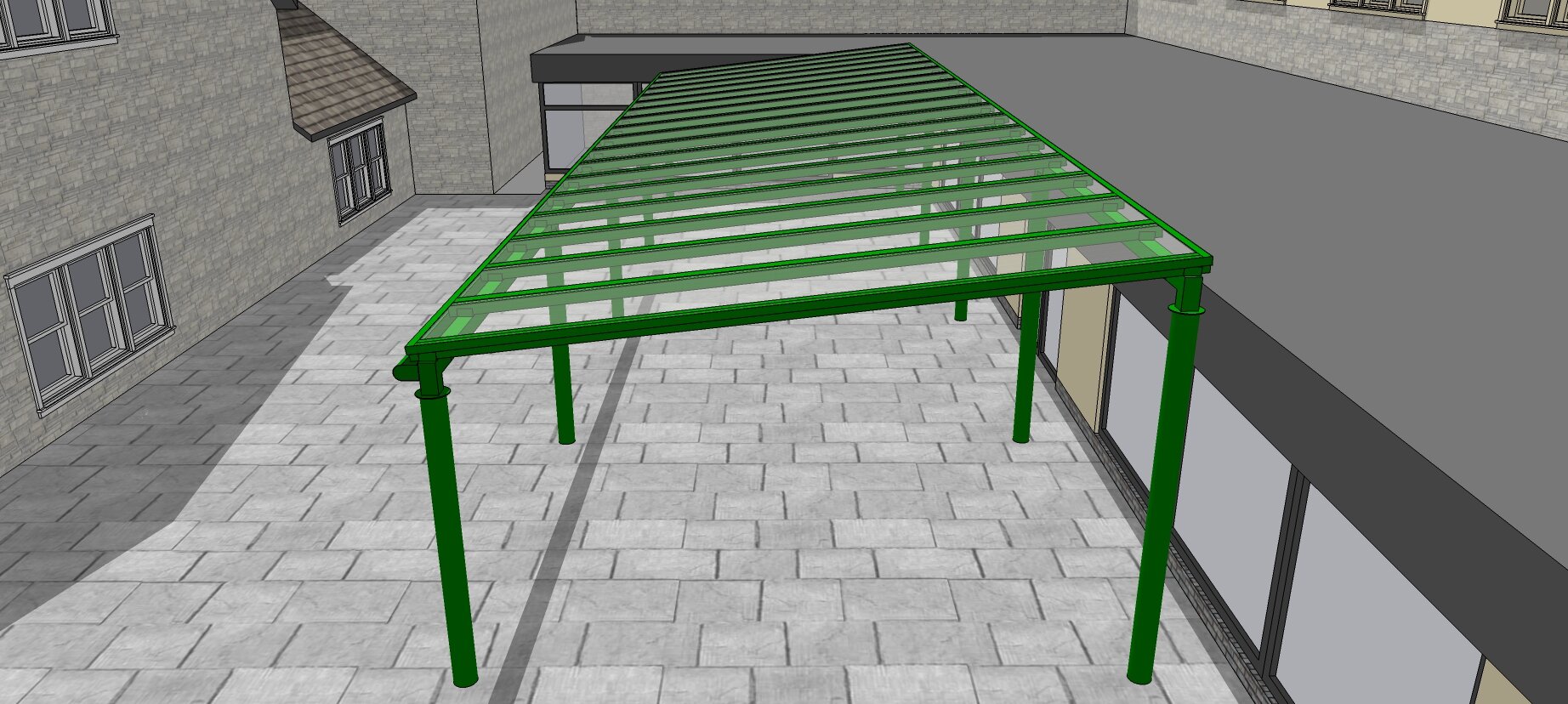 St. Albans High School - Monopitched Roof Canopy - Proposal B - GA1.jpg