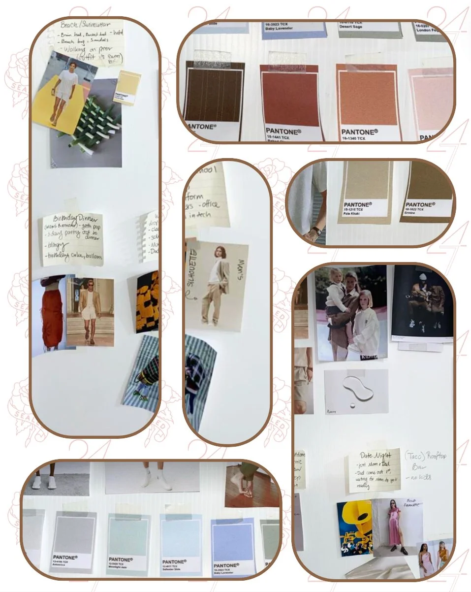 Preparation for The 24/7 Fashion Show started all the way back at the beginning of 2023. This collage was created from the first inspiration board that the designers put together. ⁠
⁠
Out of their dream grew the featured collection that we are sellin