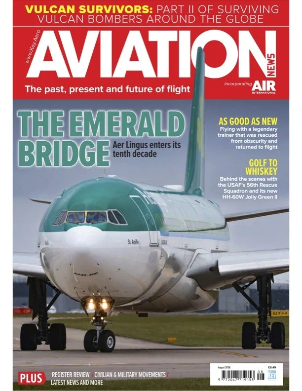 Aviation News — August 2026 — Single photo credit in Aviation News magazine