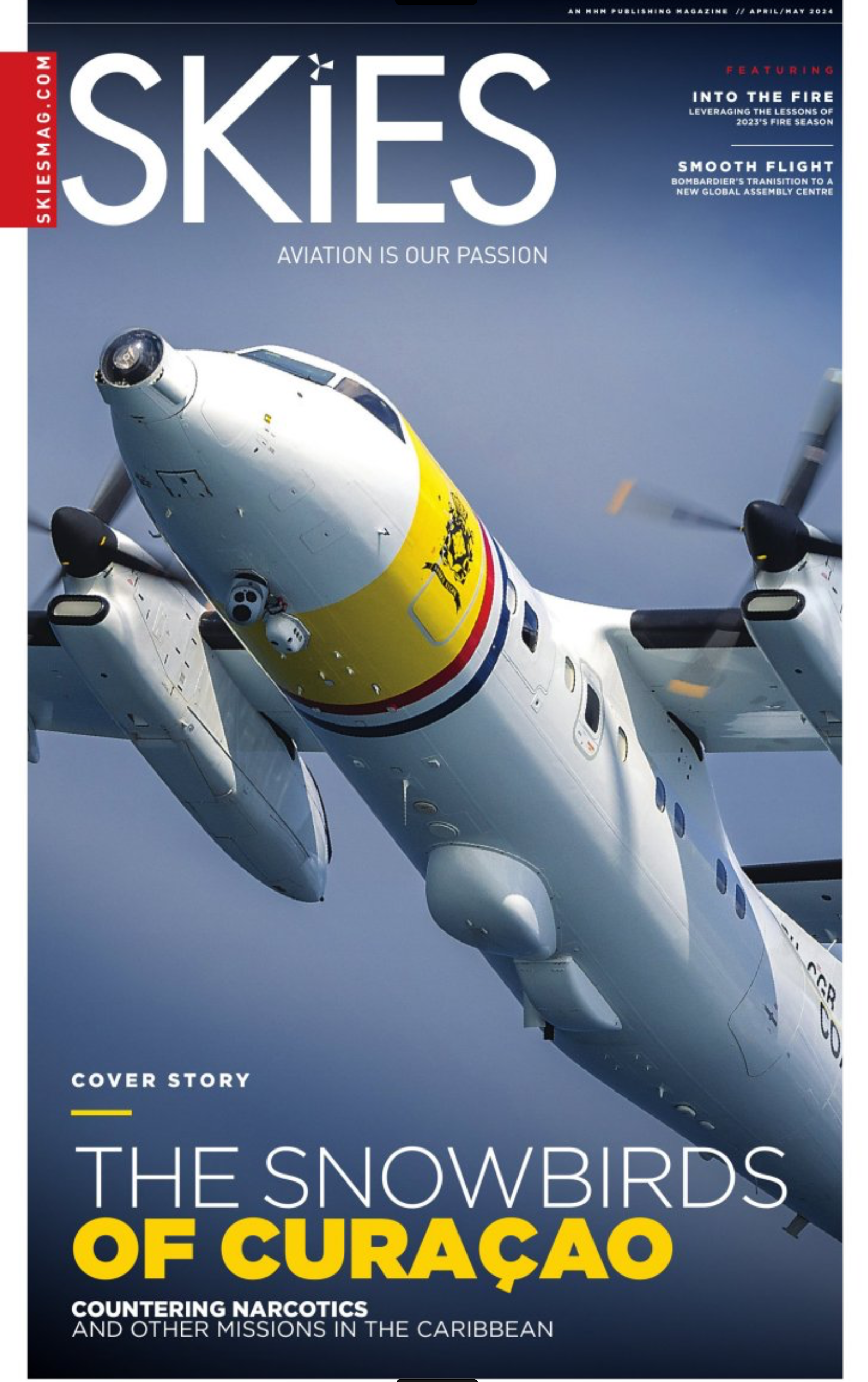 Skies Magazine — April/May 2024 — My first cover credit, with my photo selected for the front page of the April/May 2024 issue. All photography throughout the accompanying cover story is also my work.