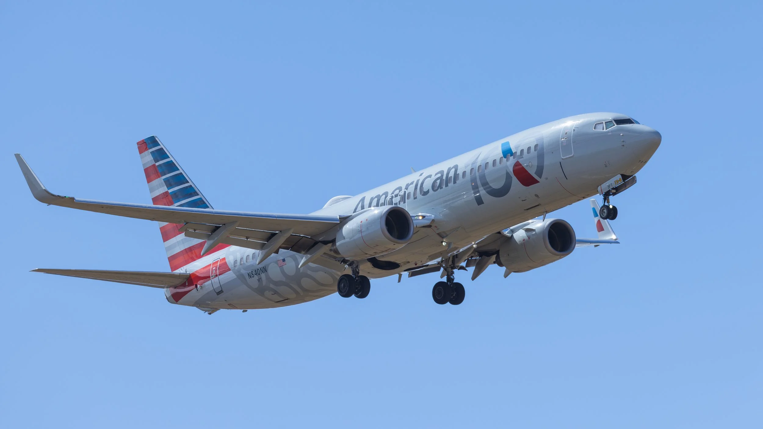 American Airlines Boeing 737-800 N840NN in 100th Anniversary Special Livery at Curaçao