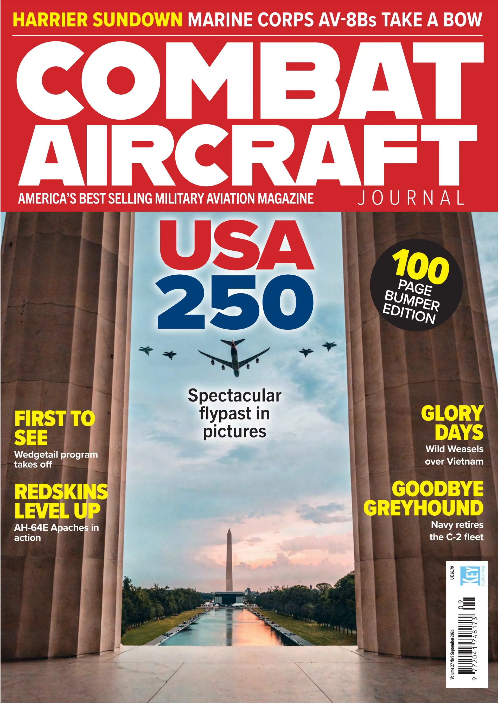 Combat Aircraft Journal — September 2026 — Two-page news feature "Venezuela Earthquake Rescue Operations" with multiple supporting photographs. Also features my winning entry in the monthly JANP contest — a full two-page spread of USAF C-17A 02-1112 