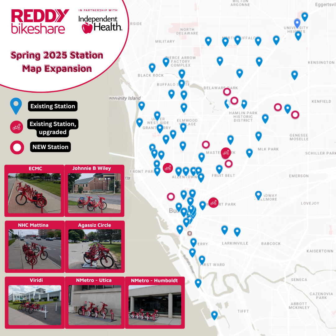 Reddy Bikeshare expands 7 more stations in Buffalo
