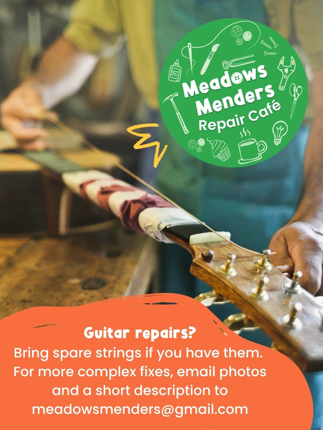 The first Meadows Menders Repair Caf&eacute; is happening this Saturday and we want to give your items the best chance at a second life ✨

📍 Arkwright Meadows Community Gardens
⏰ Saturday 25th April, 10am - 1pm

Repairs are free. Please check what t