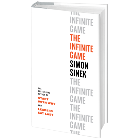 Book cover of The Infinite Game by Simon Sinek