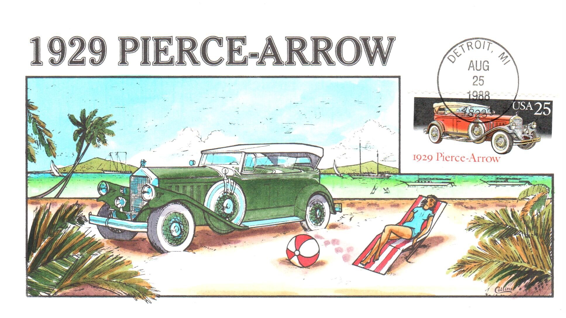 Q1403 Classic Cars: 1929 Pierce-Arrow — Collins First Day Covers
