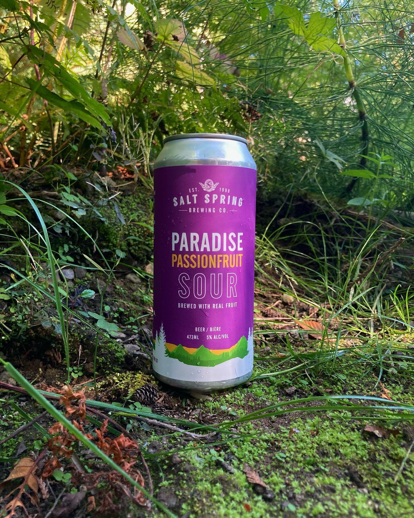 It&rsquo;s official, the Paradise Passion Fruit Sour is now available in cans on Salt Spring Island and on lower Vancouver Island!!

This Berliner Weiss inspired kettle sour packs a bright, tropical punch of passion fruit, rounded out with a velvety 