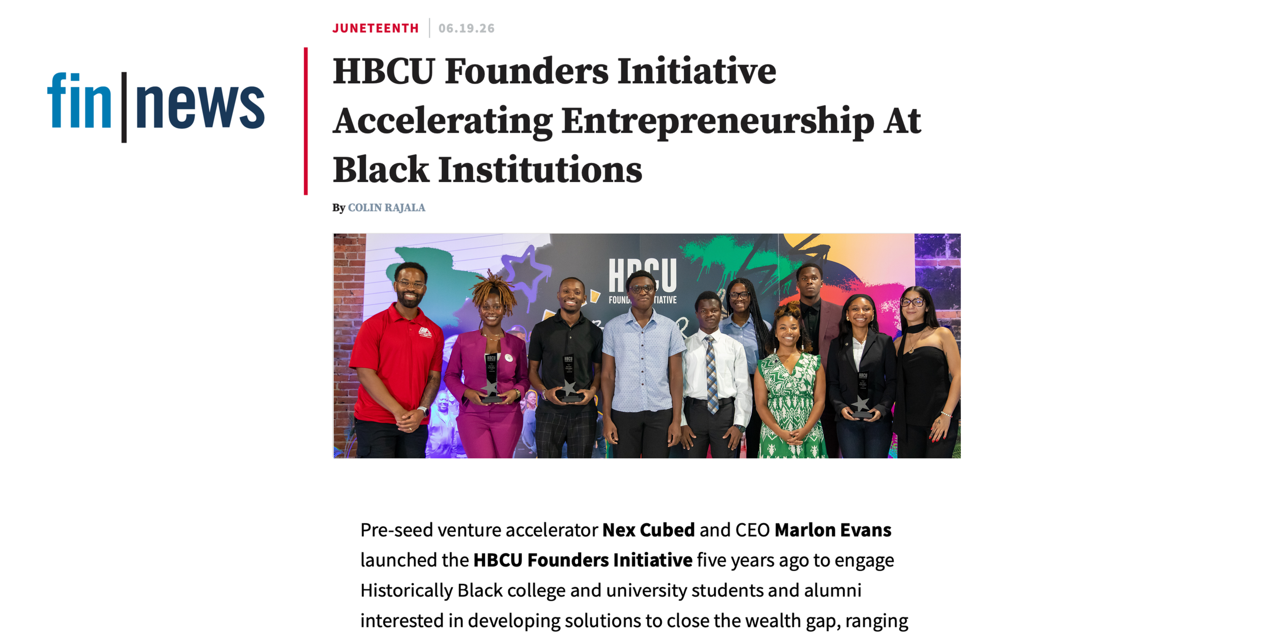 HBCU Founders Initiative Accelerating Entrepreneurship At Black Institutions