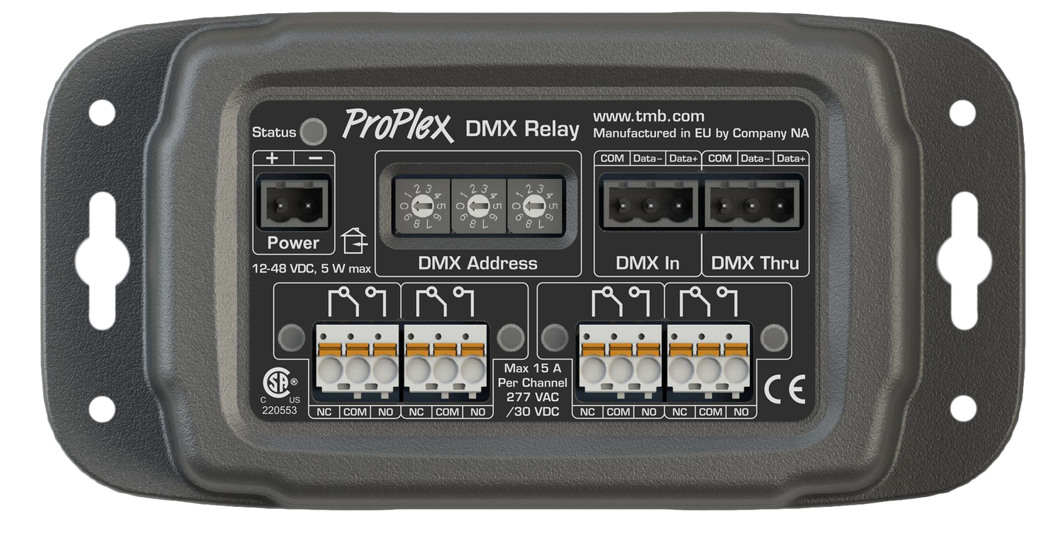 ProPlex DMX Relay DIN Rail Mount — ProPlex