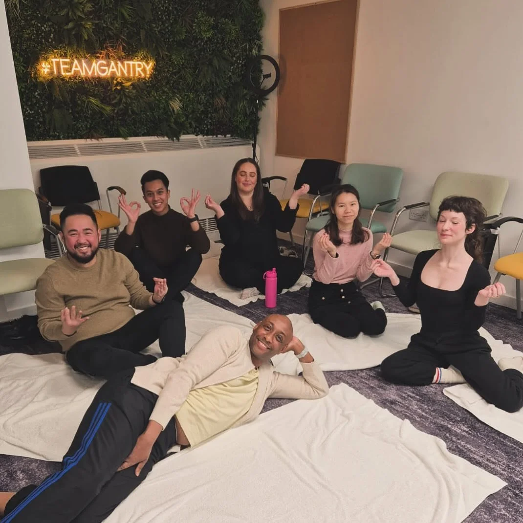 It&rsquo;s STRESS AWARENESS month. I&rsquo;ll be posting some photos of the wonderful students of the companies I&rsquo;m teaching at. 

Here&rsquo;s meditation class bliss at the gorgeous @thegantrylondon. The students were open minded and receptive