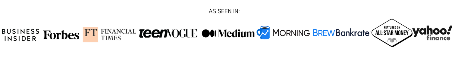 Logos of publications that have featured Female in Finance