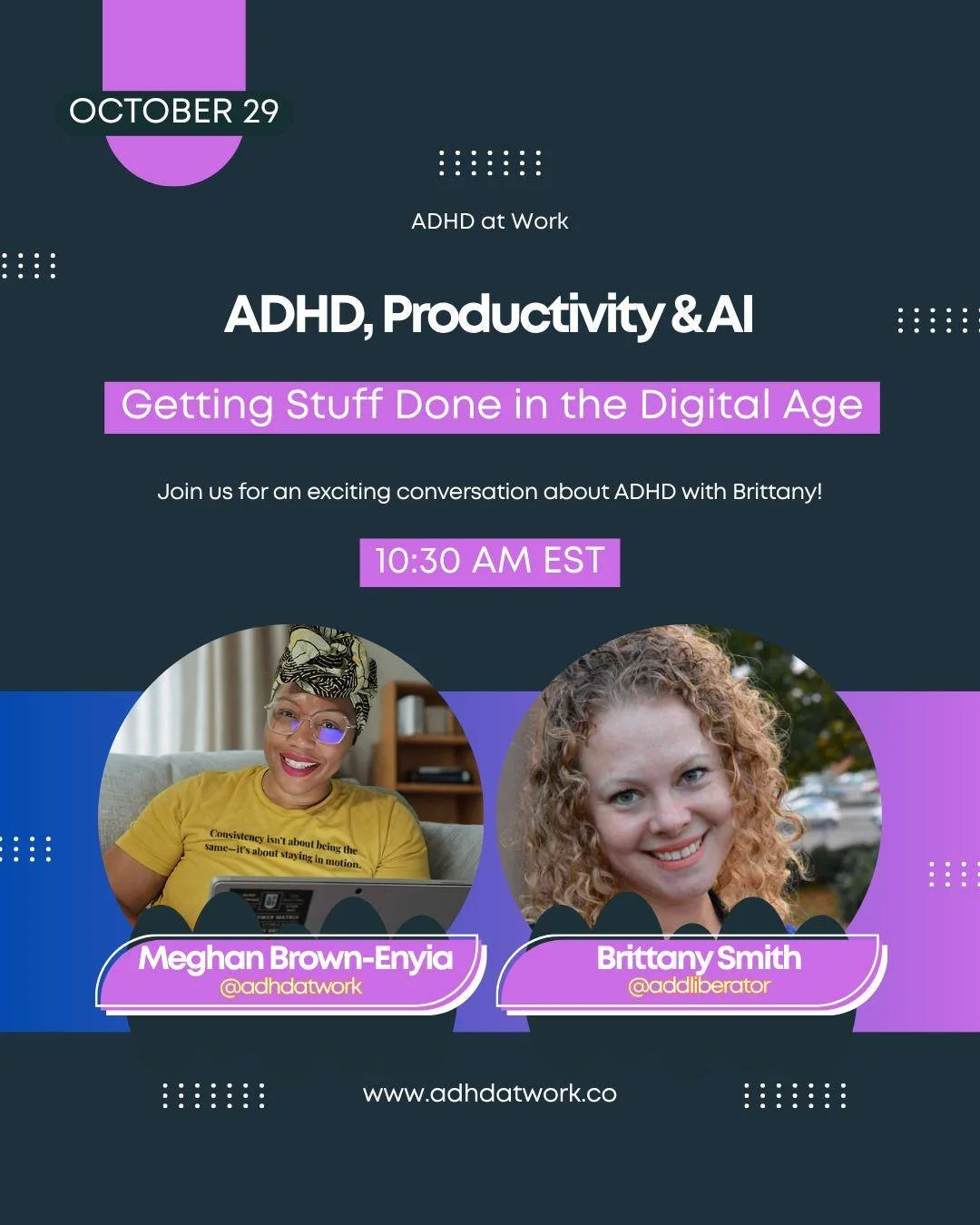 AI can be the best ADHD assistant—or the biggest distraction.
I’m joining @adhdatwork this on Instagram Wednesday for a live conversation:
 💡 ADHD, Productivity & AI
 We’ll talk about how to use technology mindfully, how to sta