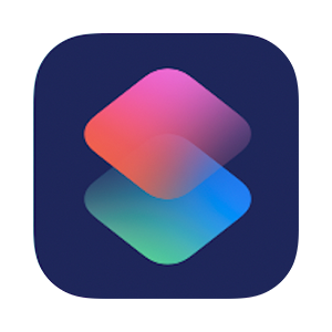 shortcut icon, two pink and blue triangles fading into each other