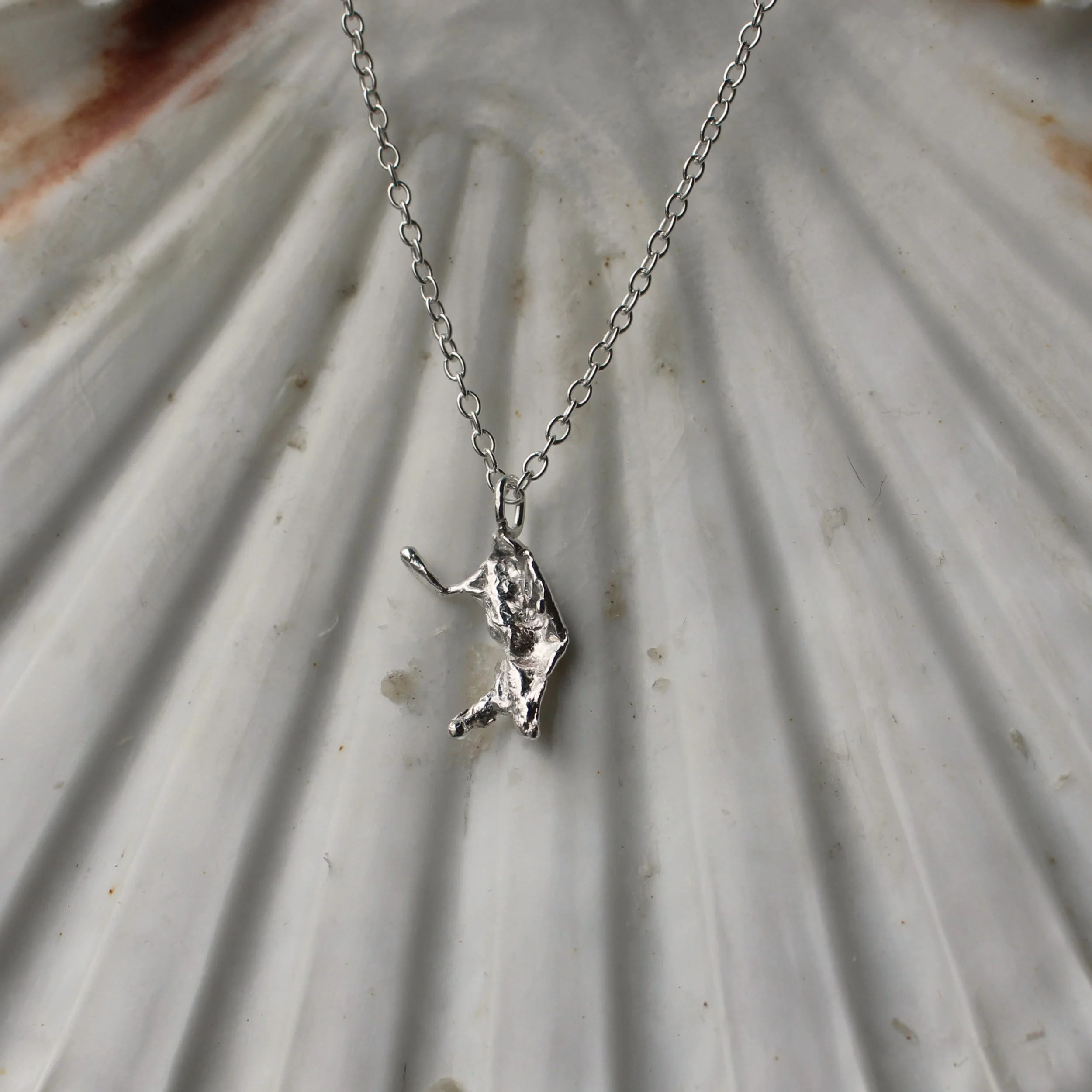 Sterling Silver Water Cast Necklace