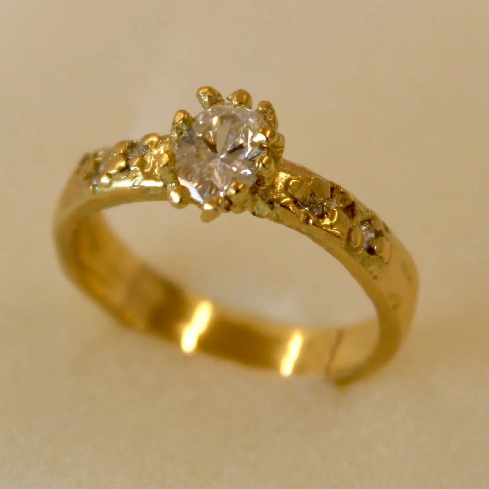 18ct Yellow Gold Skye Ring with Lab Diamonds