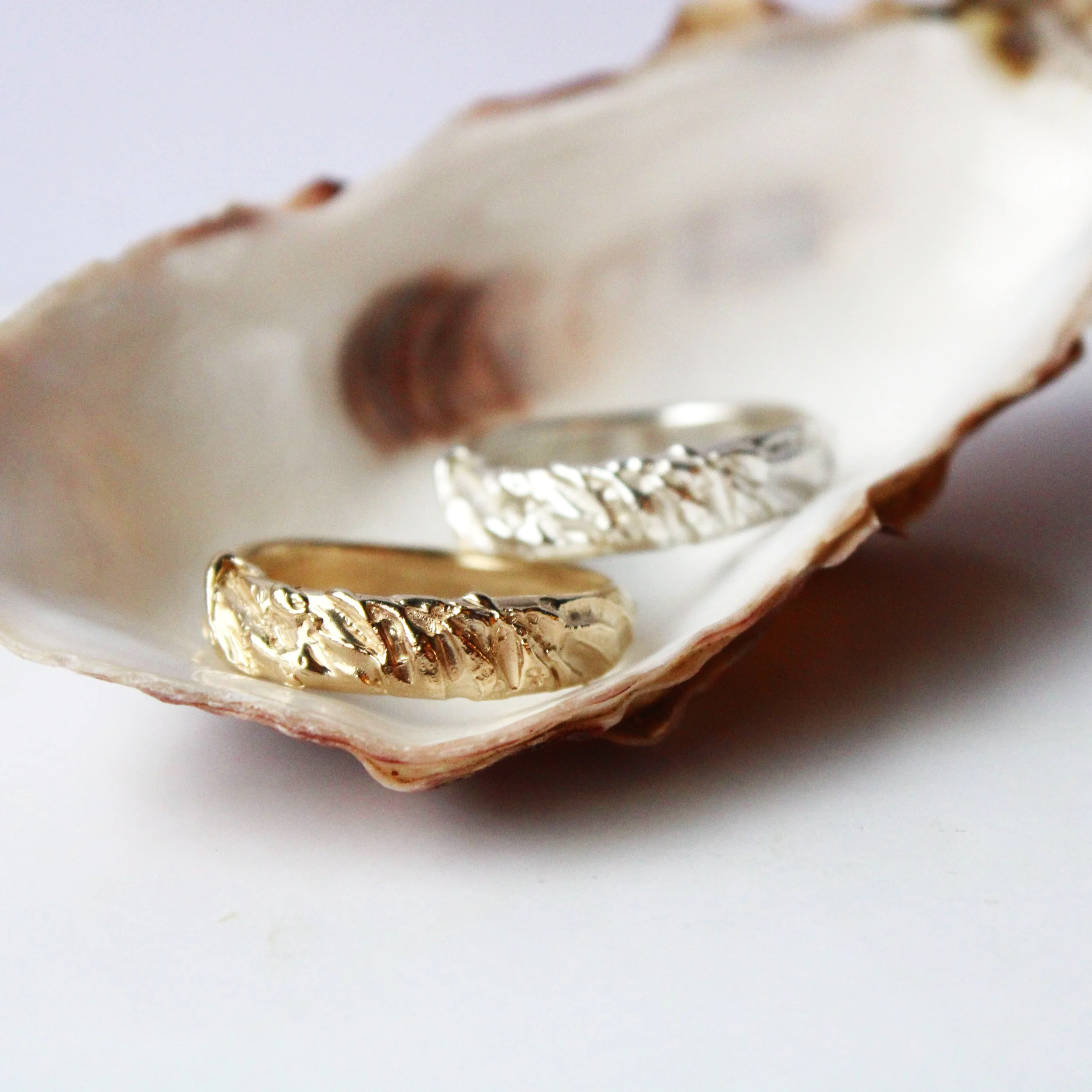 9ct Yellow Gold Atlantic Carved Ring