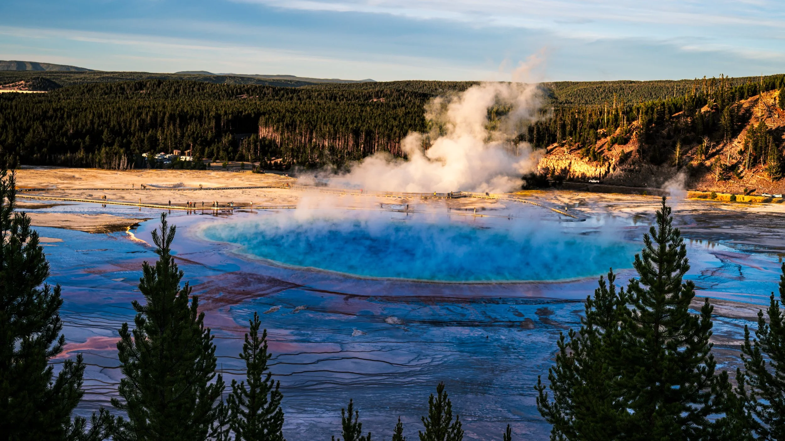 Grand Prismatic Spring from Fairy Falls Trail